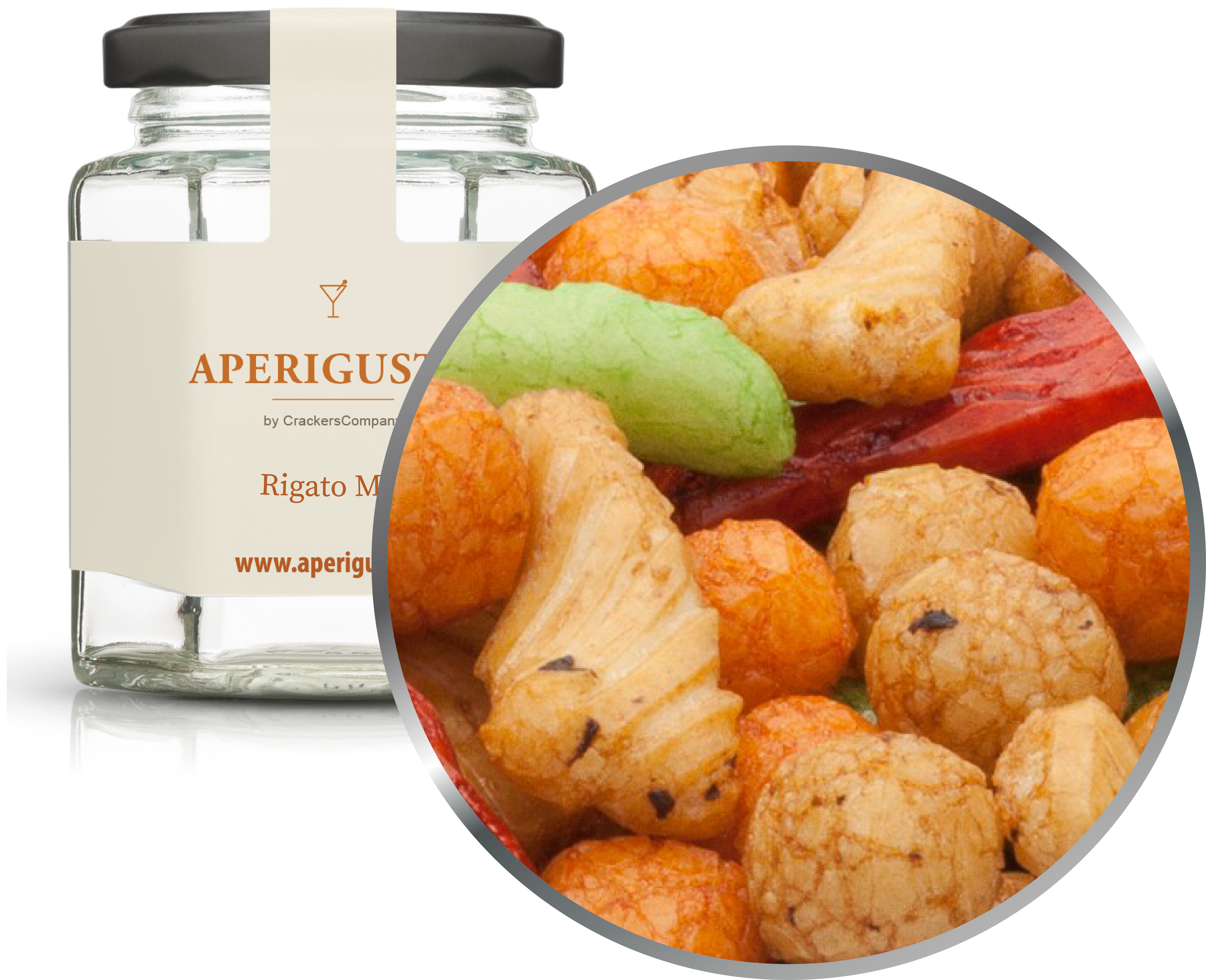 Aperigusto Zoom | P-11110-GLE | Vaso esagonale | Rigato Mix