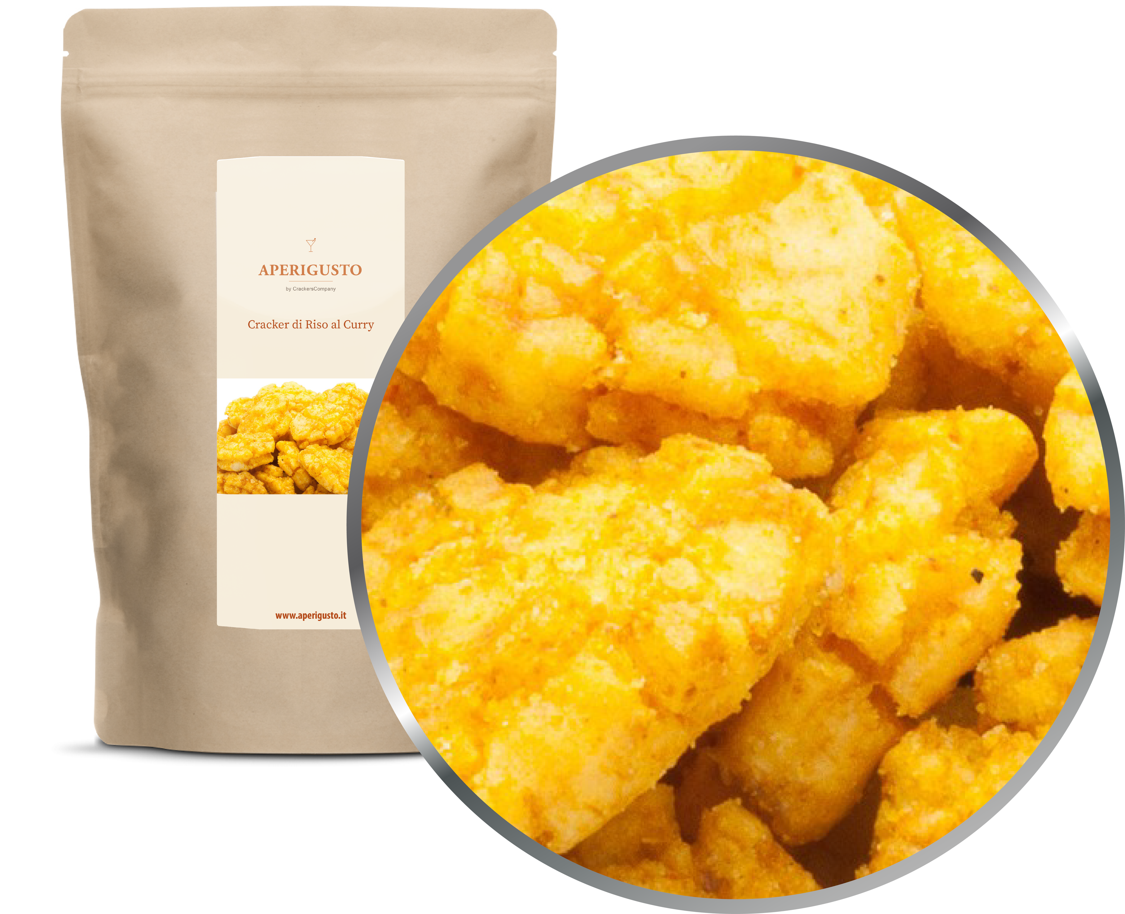 Aperigusto Zoom | P-11130-ZIP | Sacchetto ZIP | Cracker Riso Curry