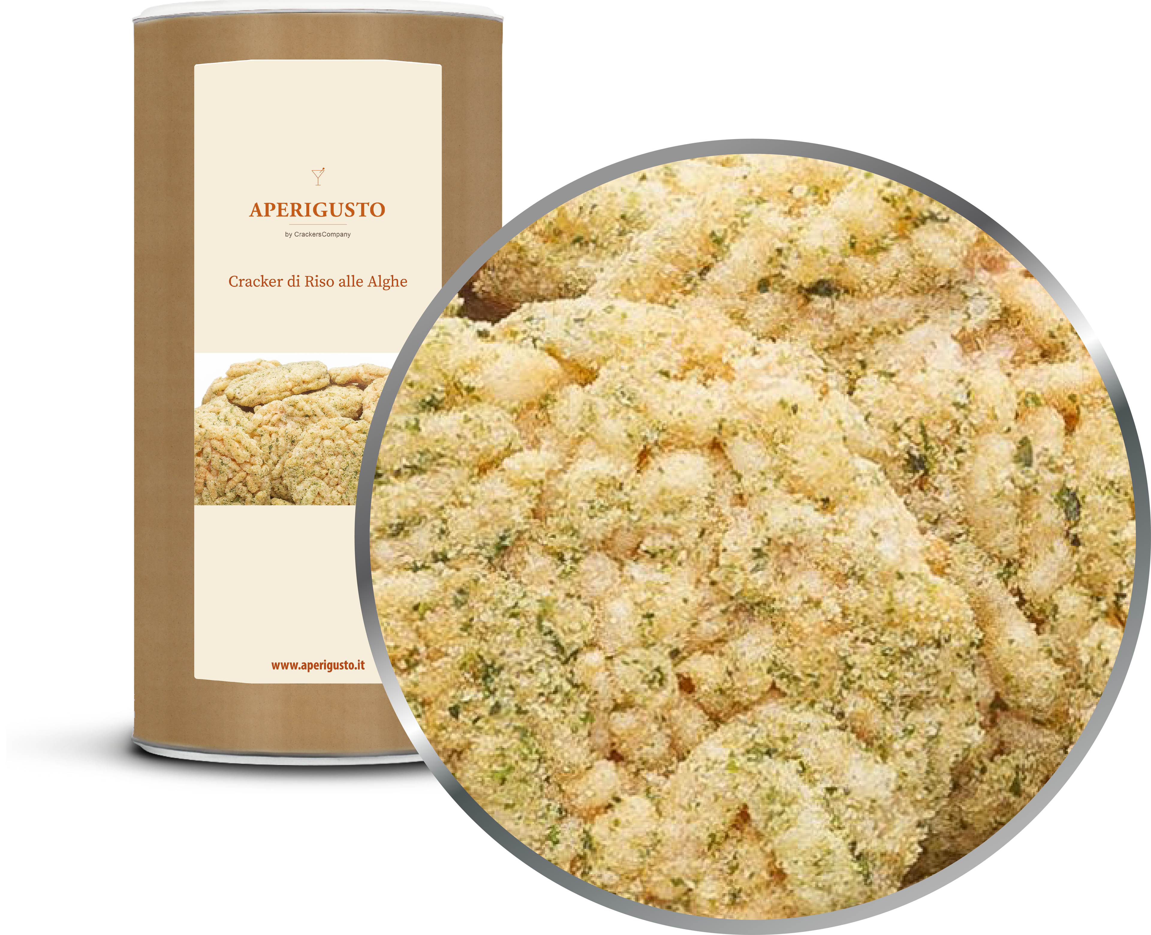 Aperigusto Zoom | P-11137-CCL | Barattolo composite grande | Cracker Riso Alghe