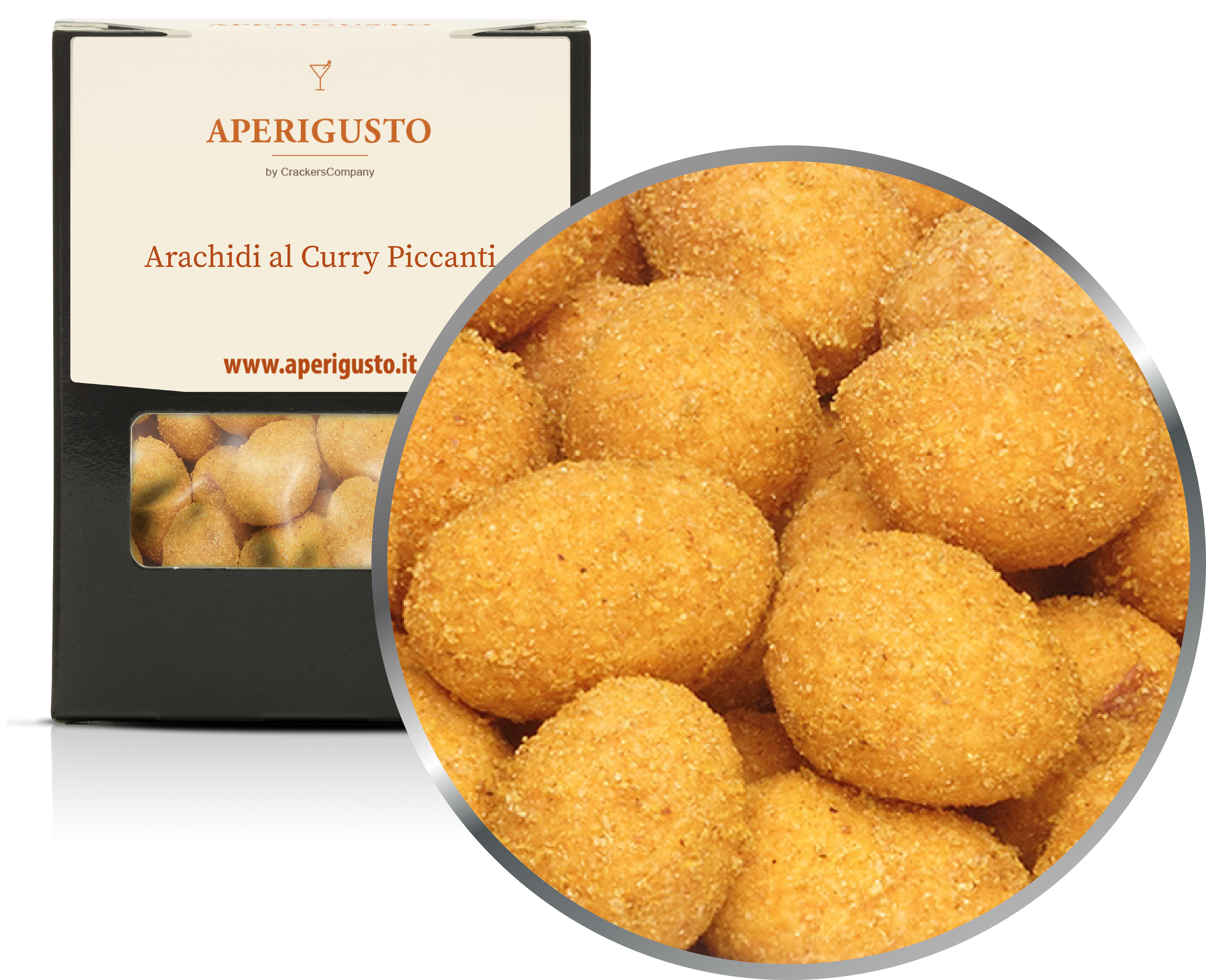 Aperigusto Zoom | P-13136-BOX | Scatola di carta | Arachidi al Curry