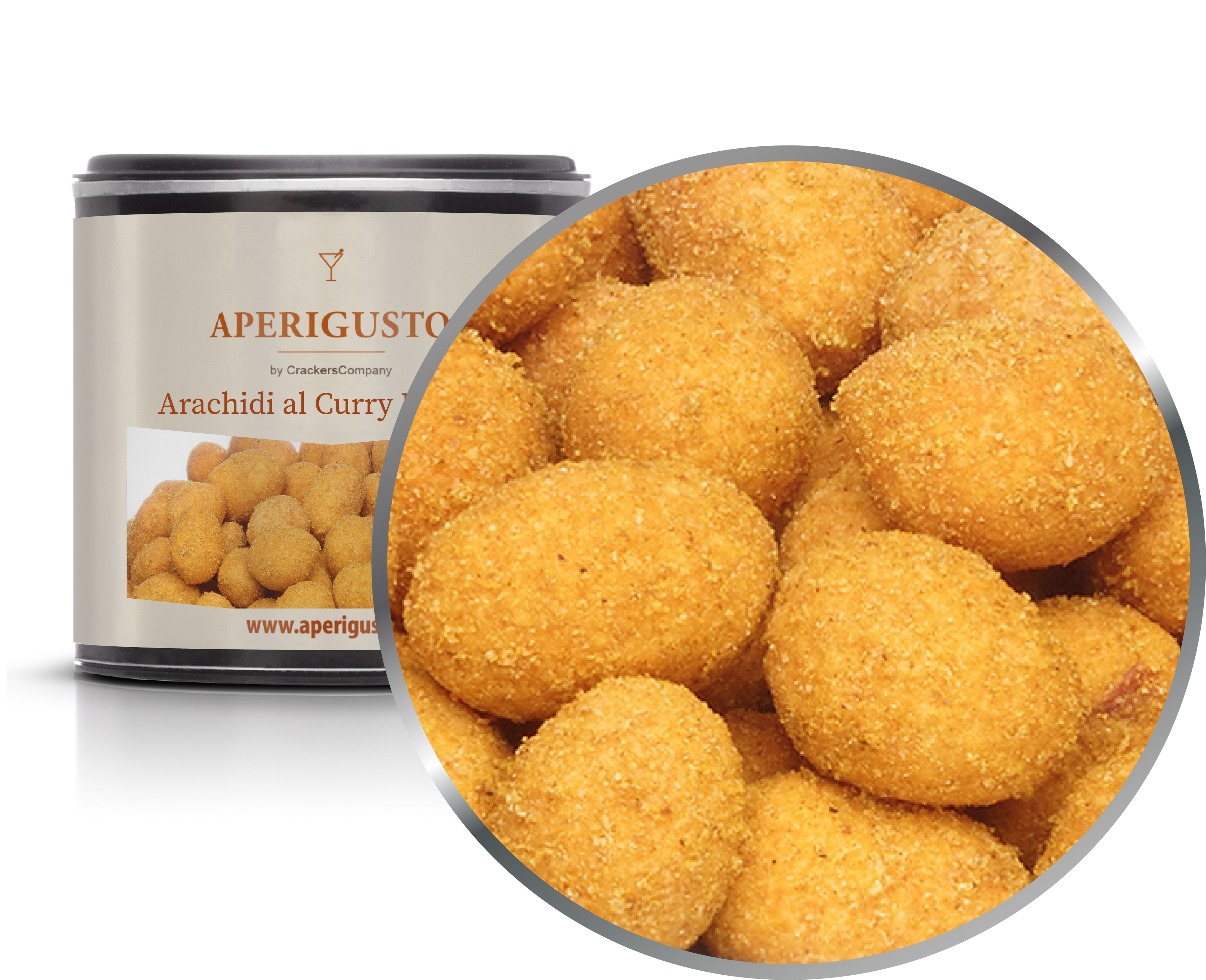 Aperigusto Zoom | P-13136-CCS | Barattolo composite piccolo | Arachidi al Curry