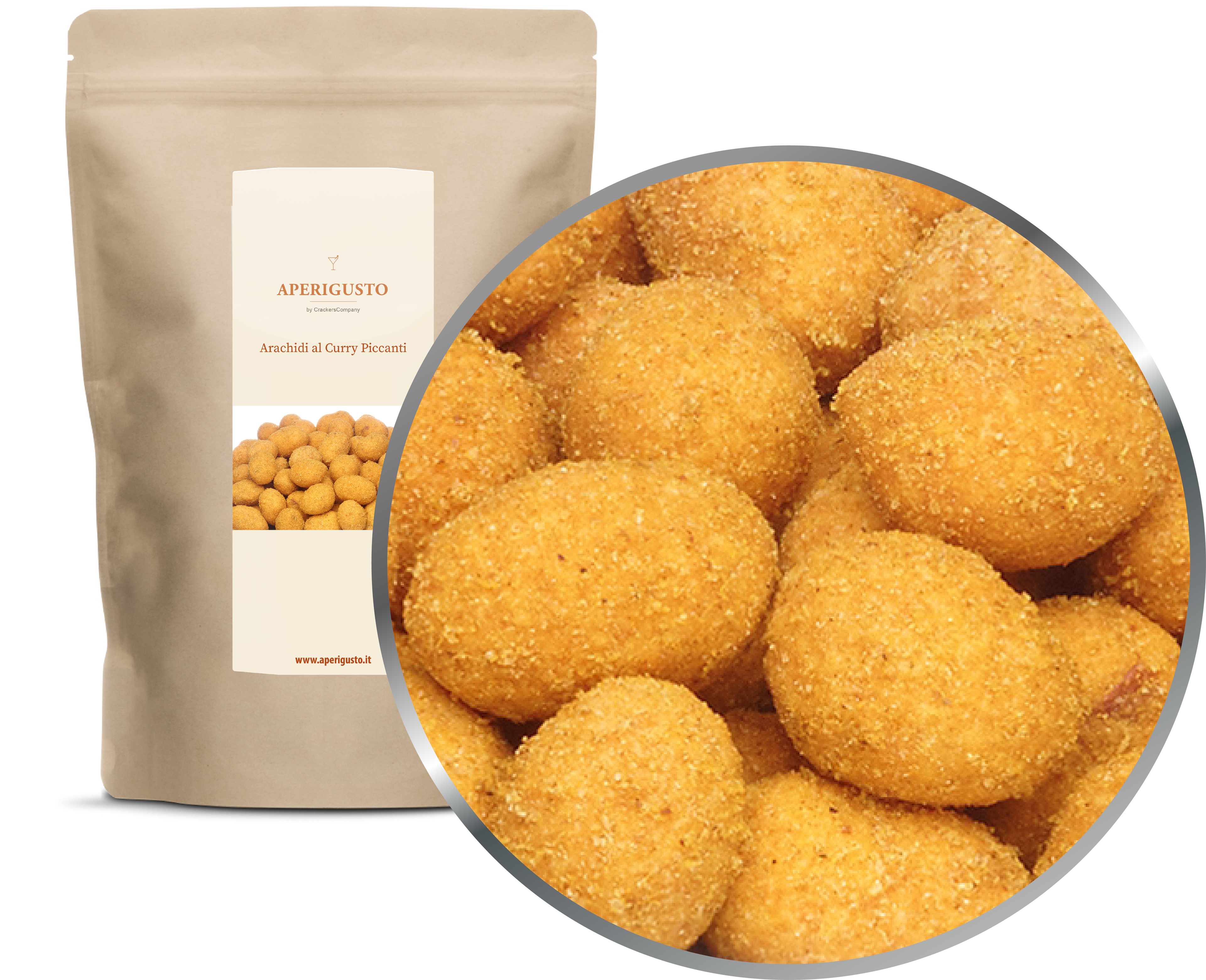 Aperigusto Zoom | P-13136-ZIP | Sacchetto ZIP | Arachidi al Curry