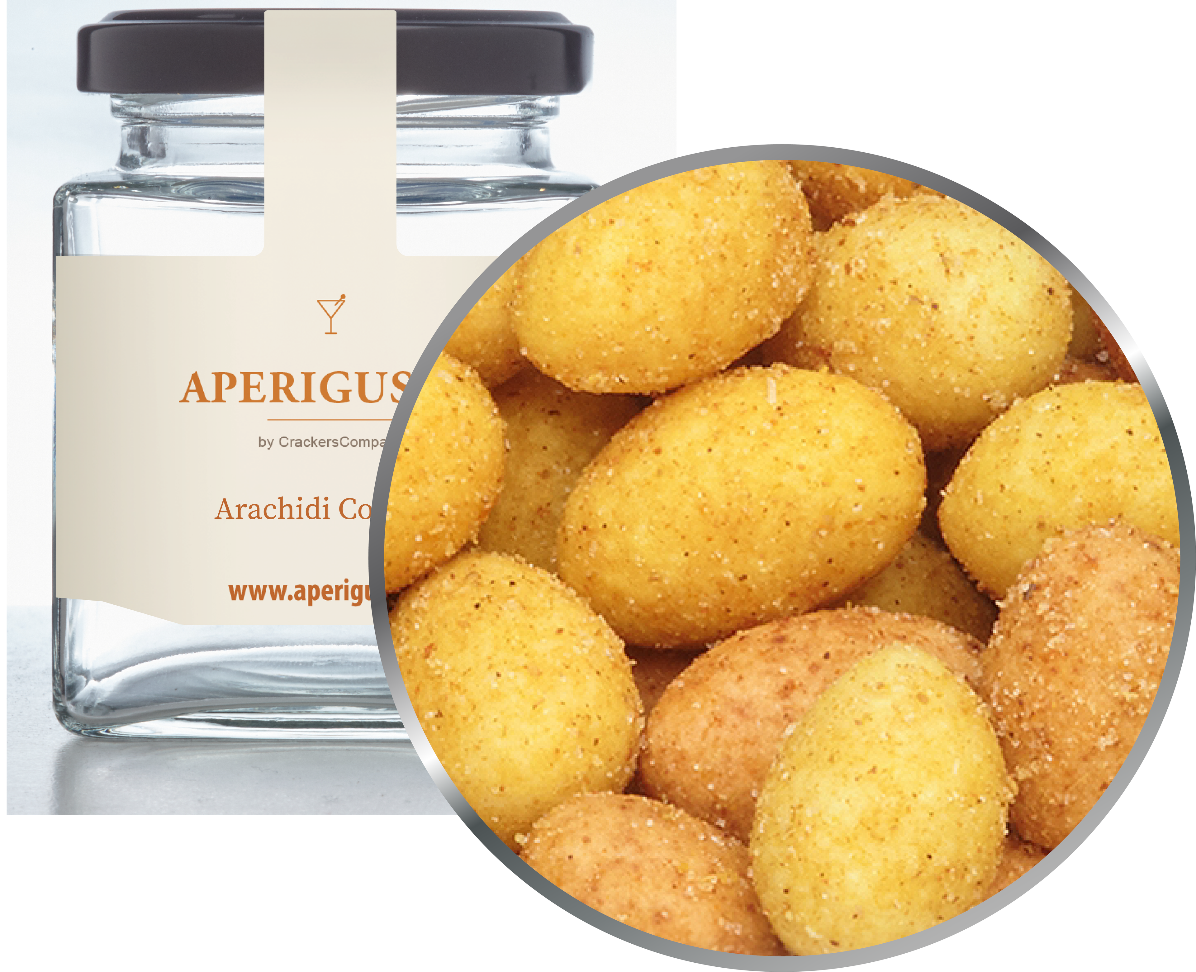 Aperigusto Zoom | P-13137-GLQ | Vaso quadrato | Arachidi Cocktail