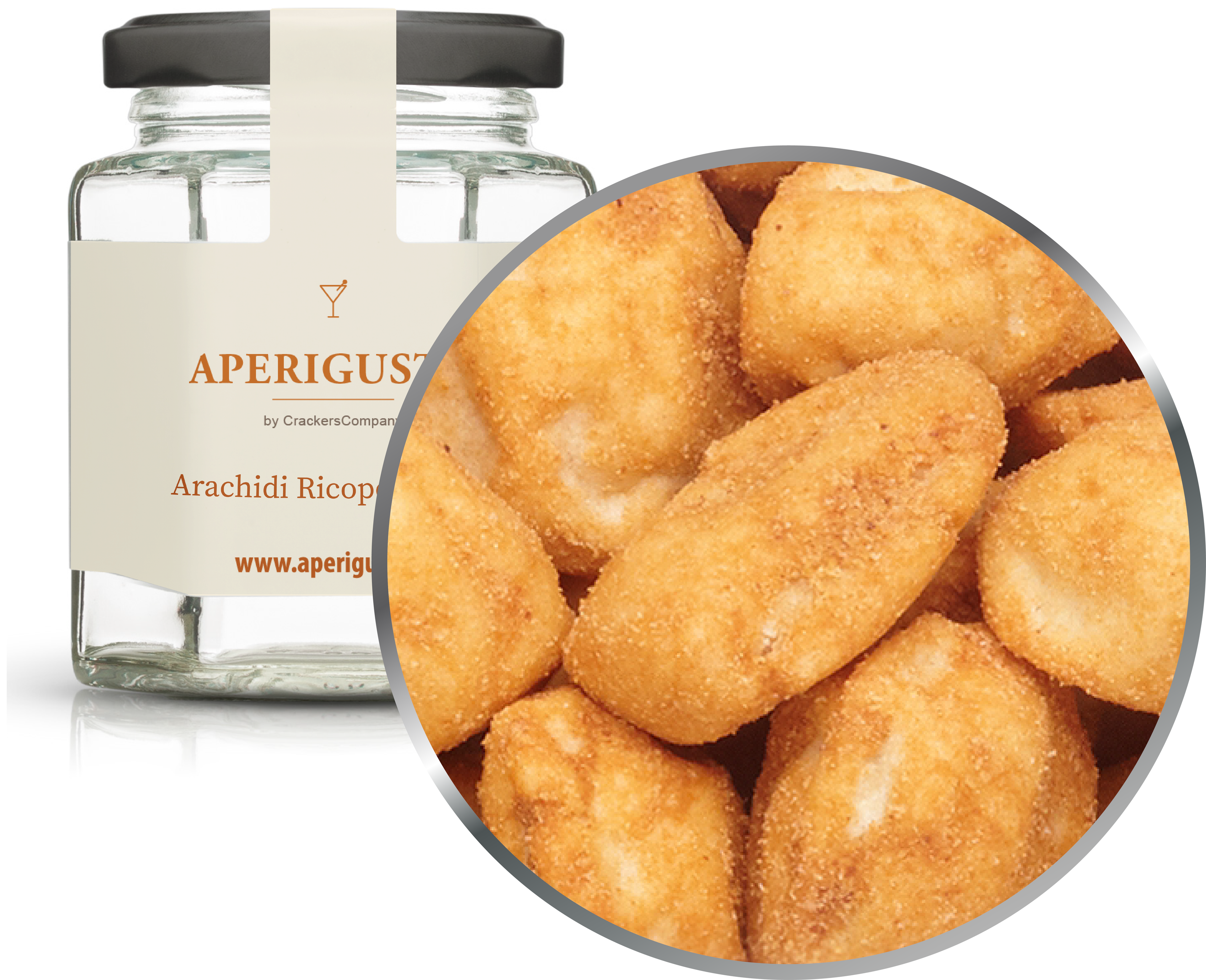 Aperigusto Zoom | P-13146-GLE | Vaso esagonale | Arachidi BBQ
