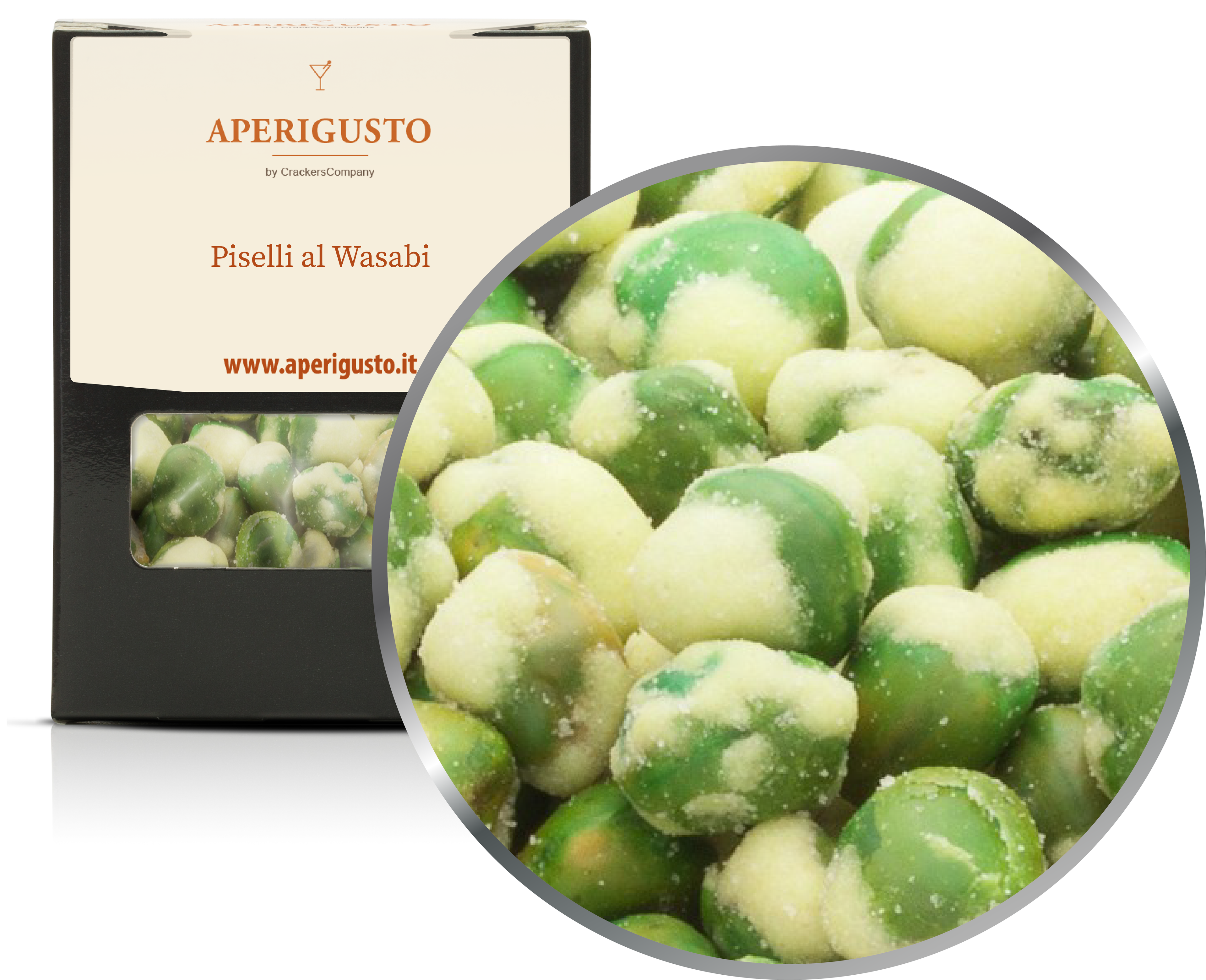 Aperigusto Zoom | P-13150-BOX | Scatola di carta | Piselli al Wasabi