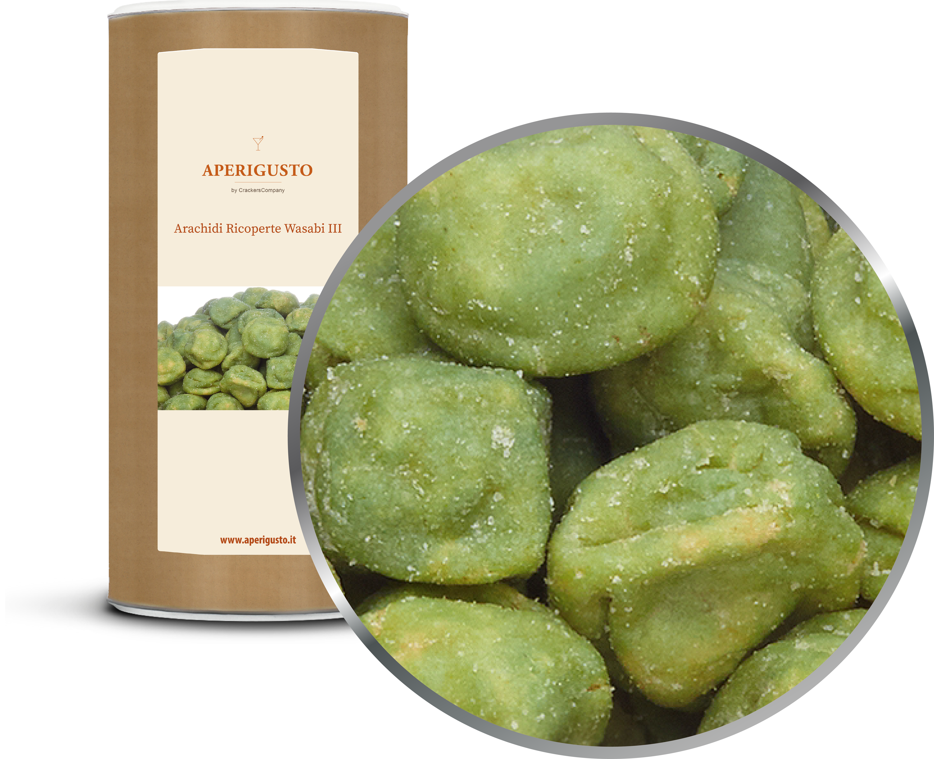 Aperigusto Zoom | P-13162-CCL | Barattolo composite grande | Arachidi Wasabi