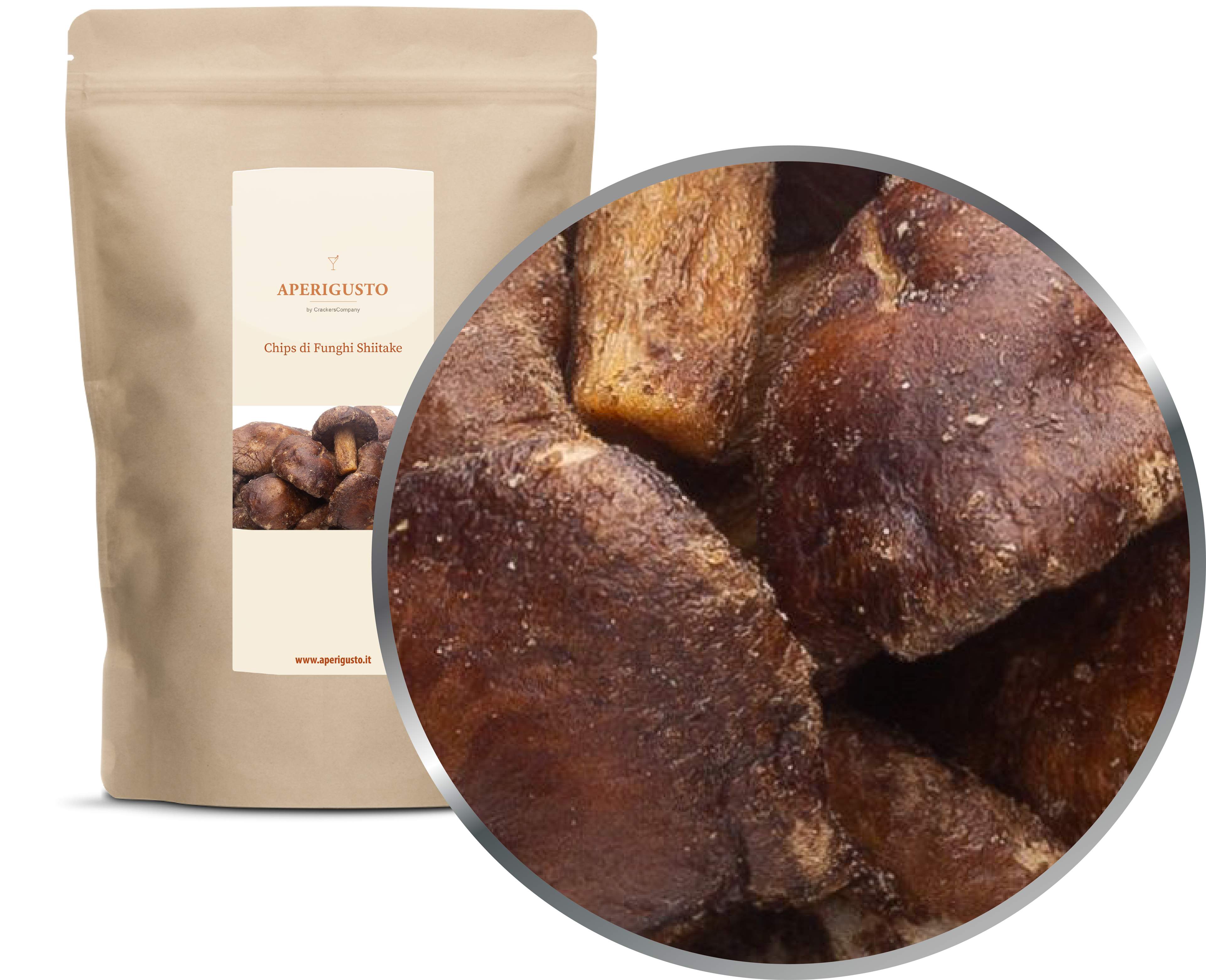 Aperigusto Zoom | P-14008-ZIP | Sacchetto ZIP | Chips di Shiitake