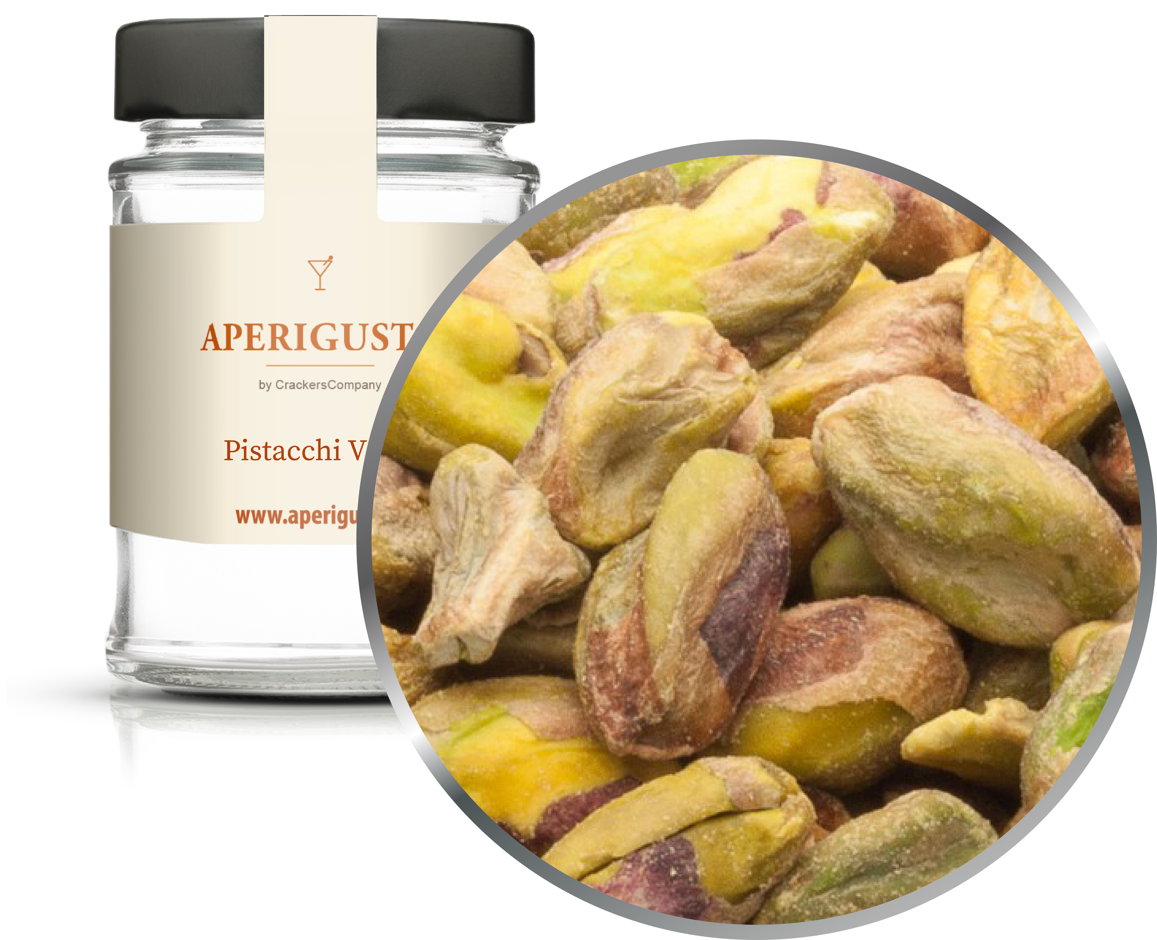 Aperigusto Zoom | P-15120-GLR | Vaso rotondo | Pistacchi Verdi
