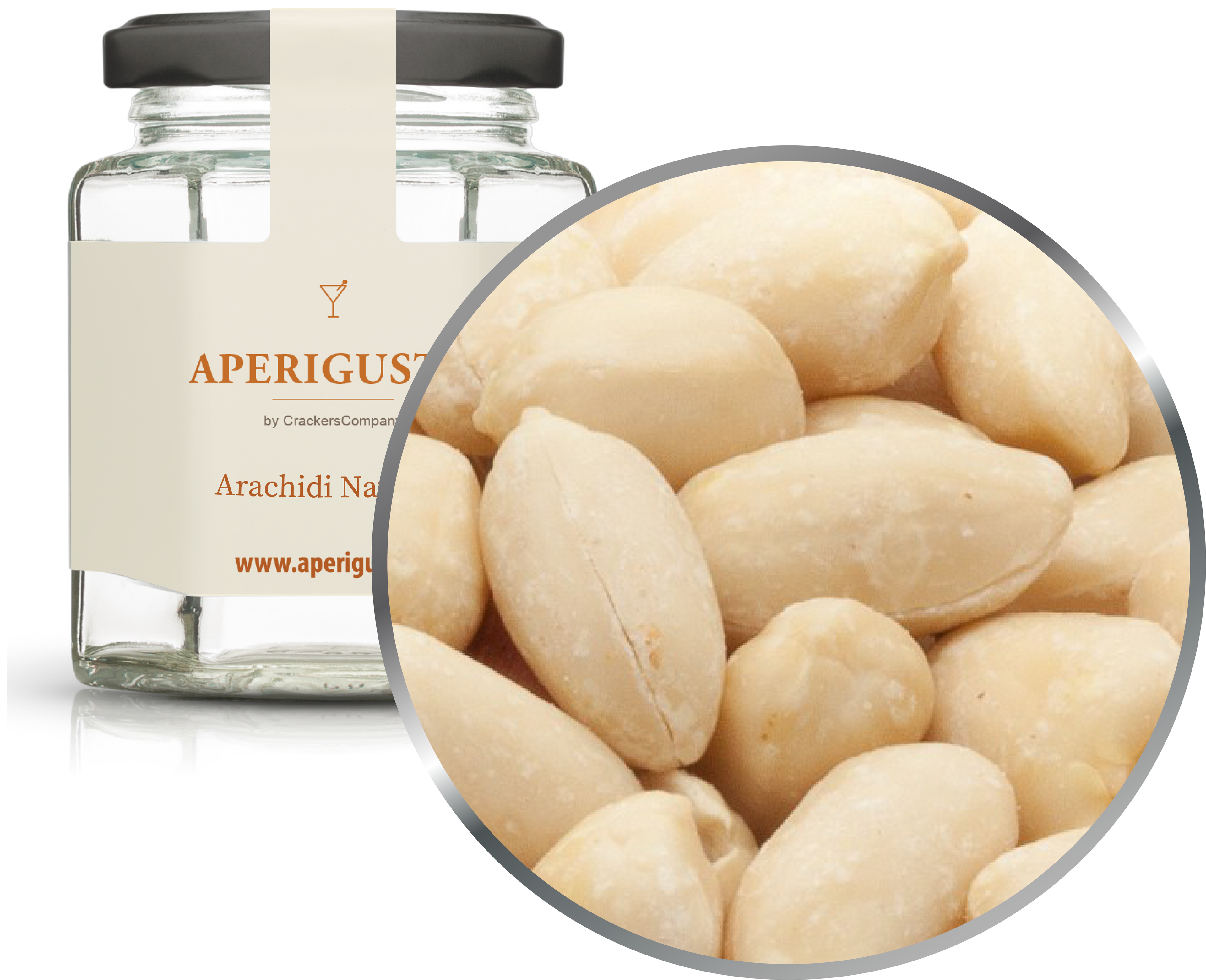 Aperigusto Zoom | P-15130-GLE | Vaso esagonale | Arachidi Naturali