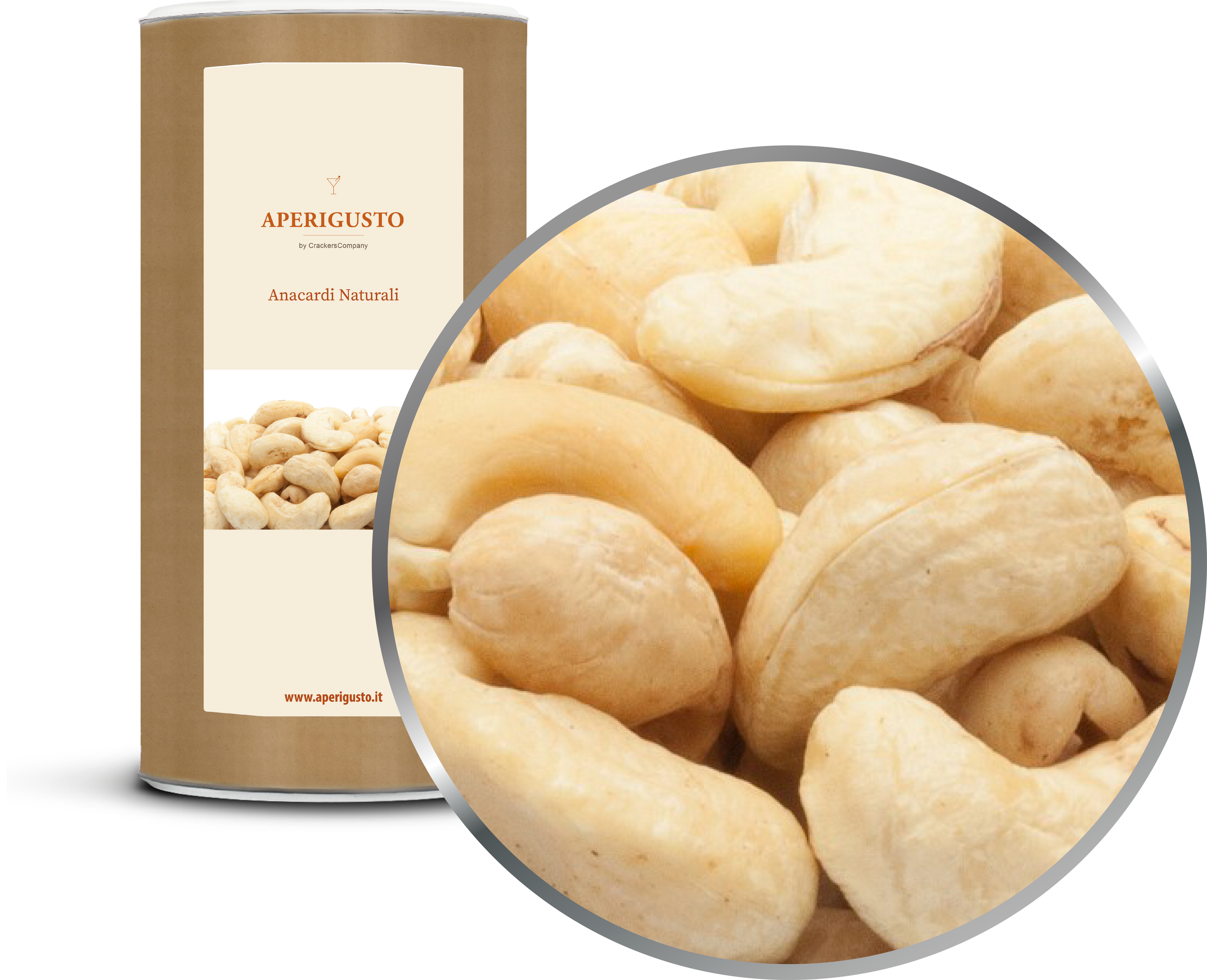 Aperigusto Zoom | P-15135-CCL | Barattolo composite grande | Anacardi Naturali
