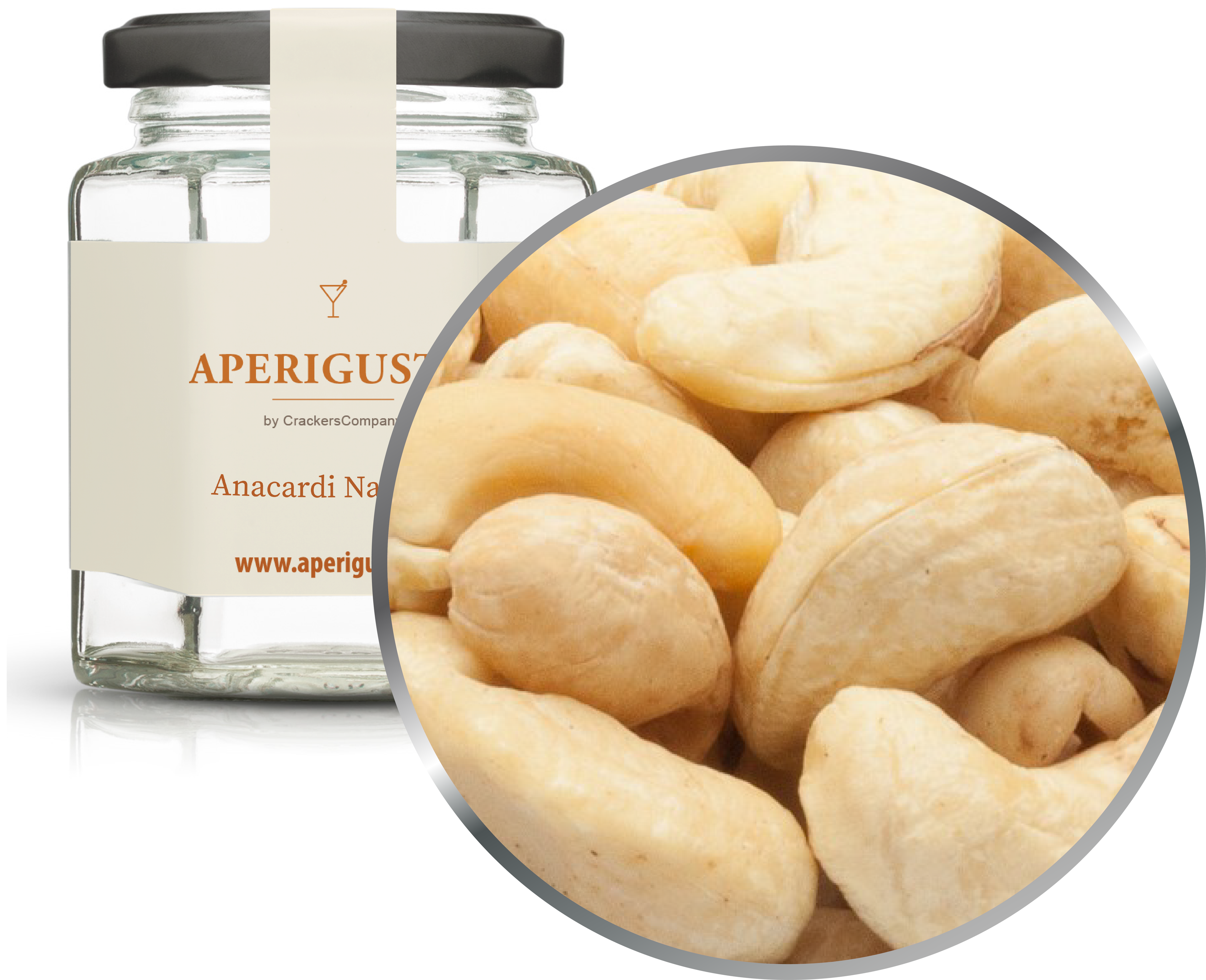 Aperigusto Zoom | P-15135-GLE | Vaso esagonale | Anacardi Naturali
