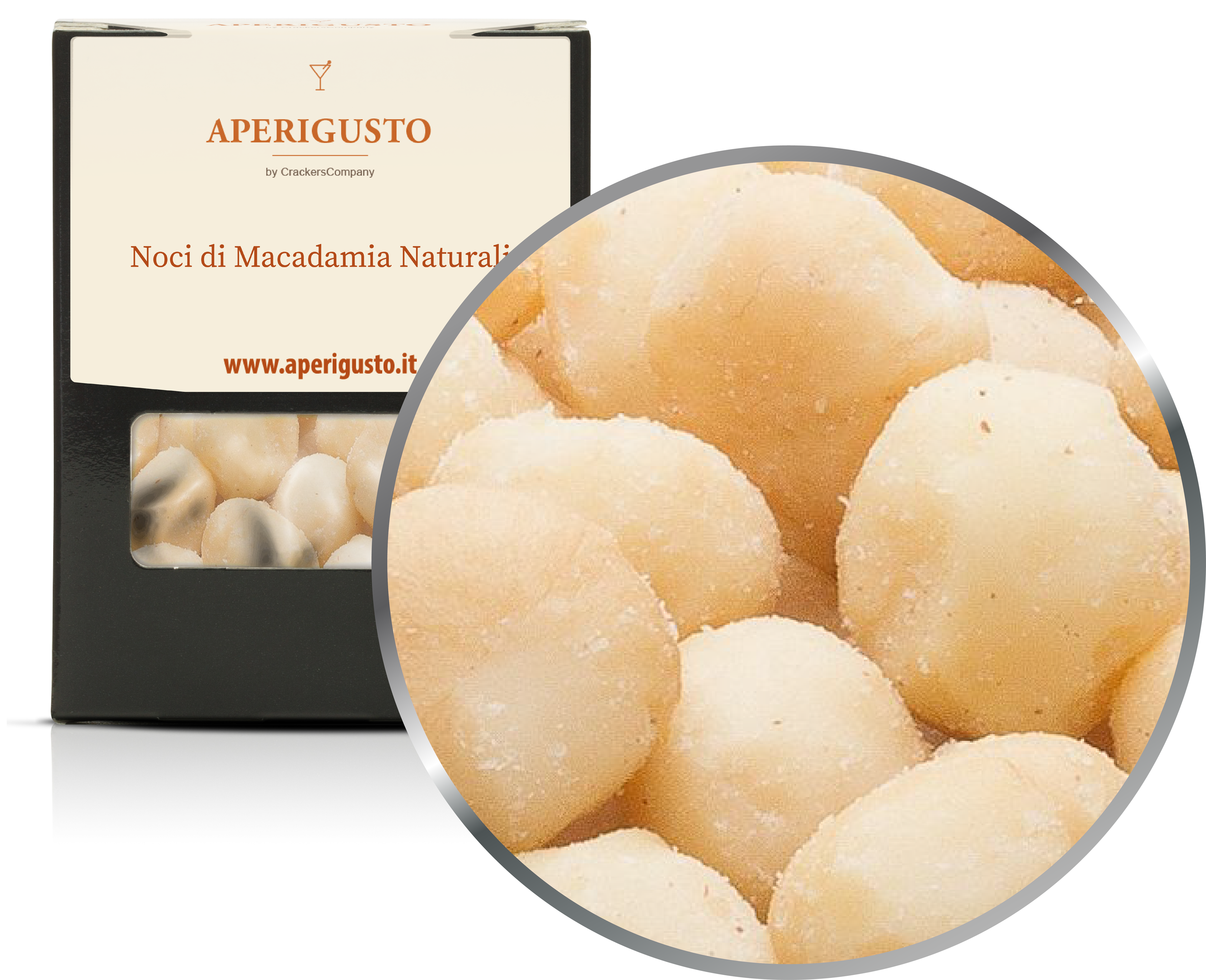 Aperigusto Zoom | P-15150-BOX | Scatola di carta | Macadamia Naturali