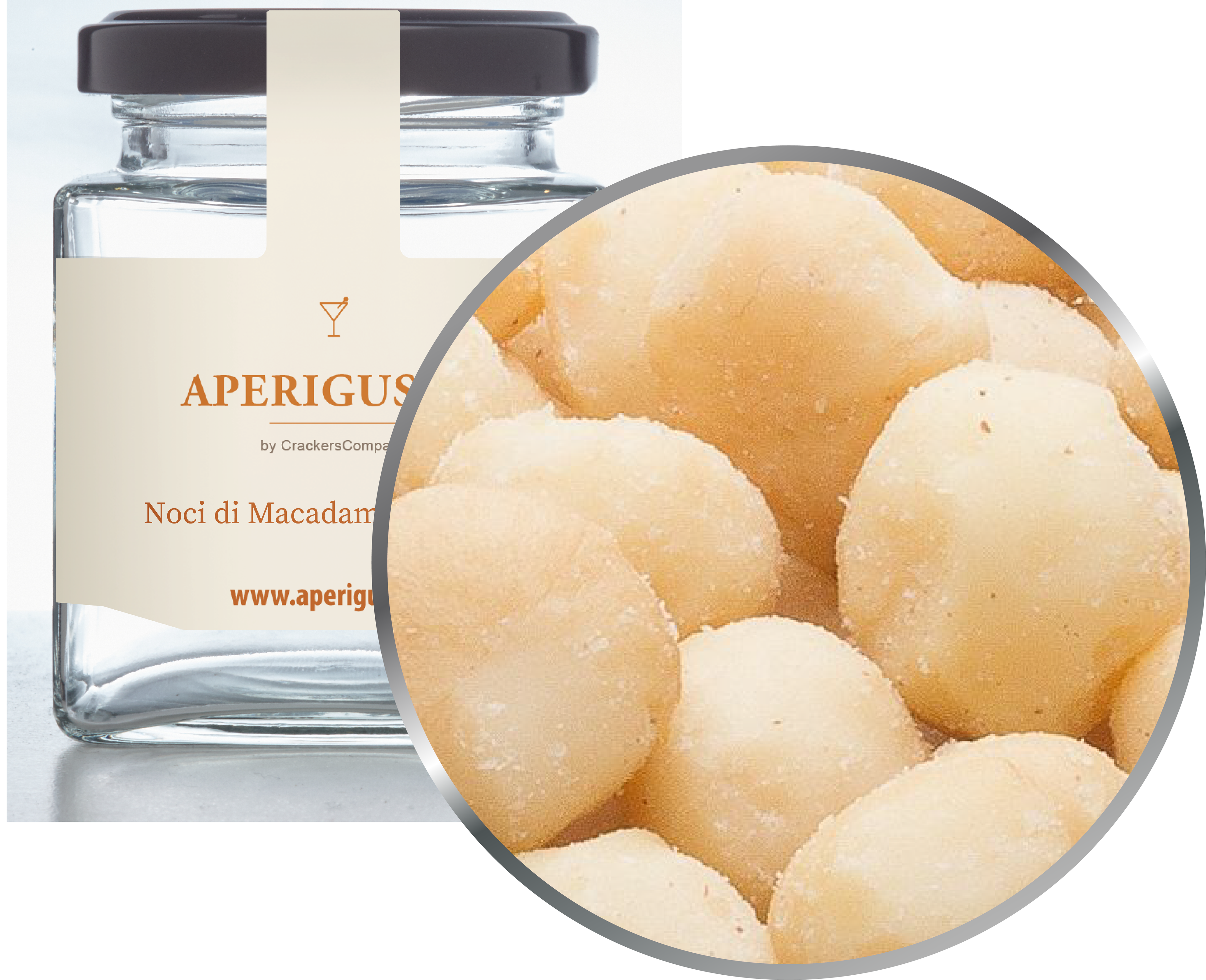 Aperigusto Zoom | P-15150-GLQ | Vaso quadrato | Macadamia Naturali