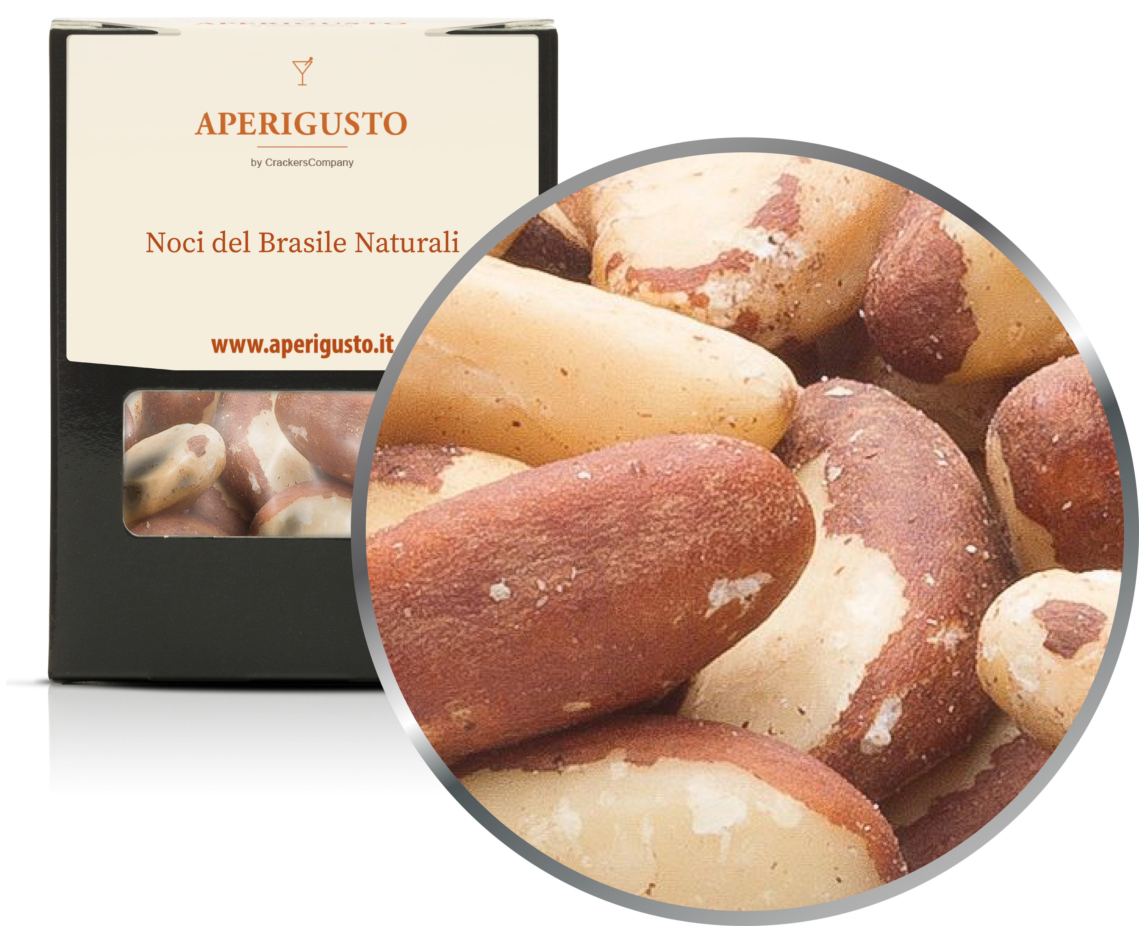 Aperigusto Zoom | P-15160-BOX | Scatola di carta | Noci Brasile Naturali