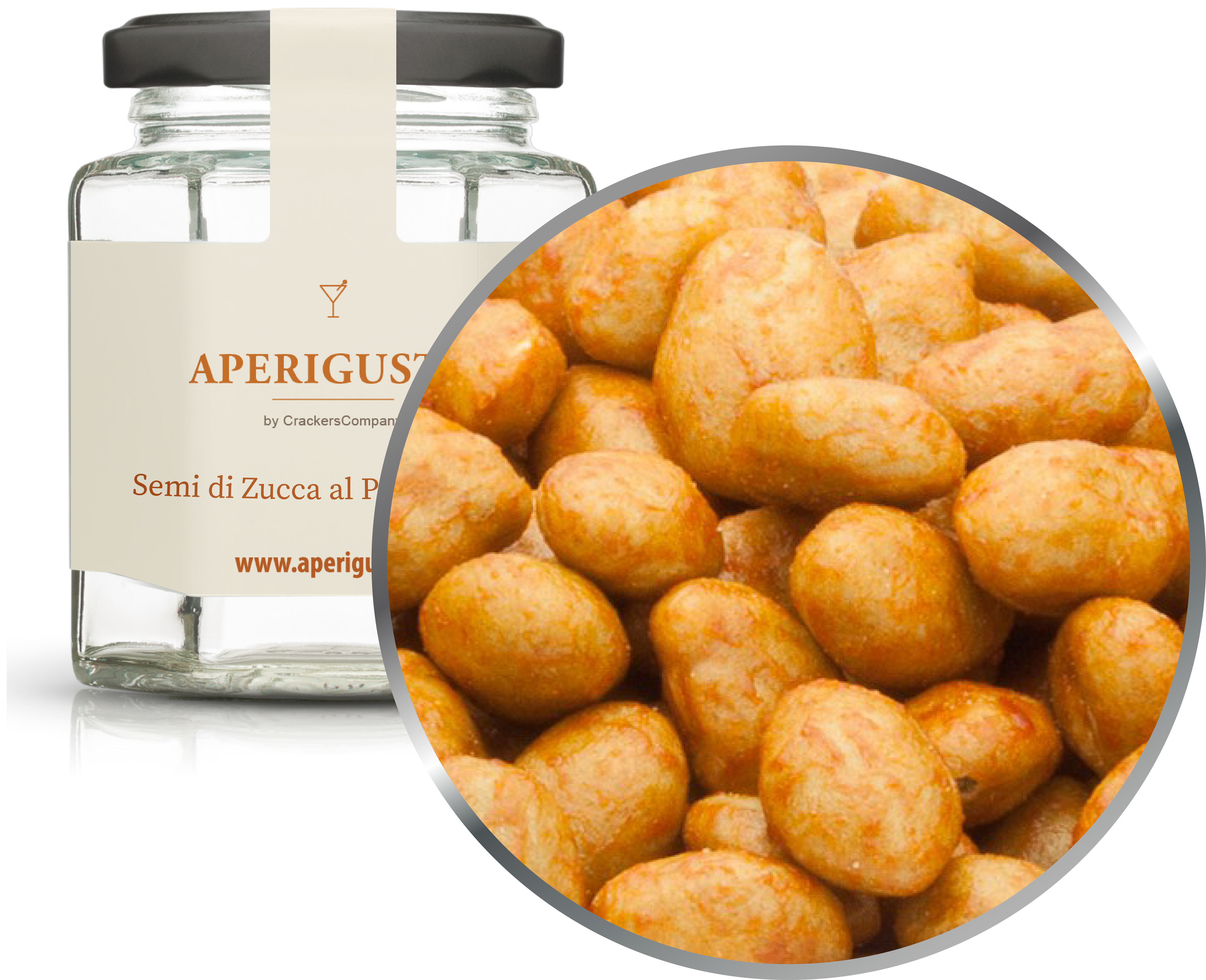 Aperigusto Zoom | P-15180-GLE | Vaso esagonale | Semi Zucca Peperoncino