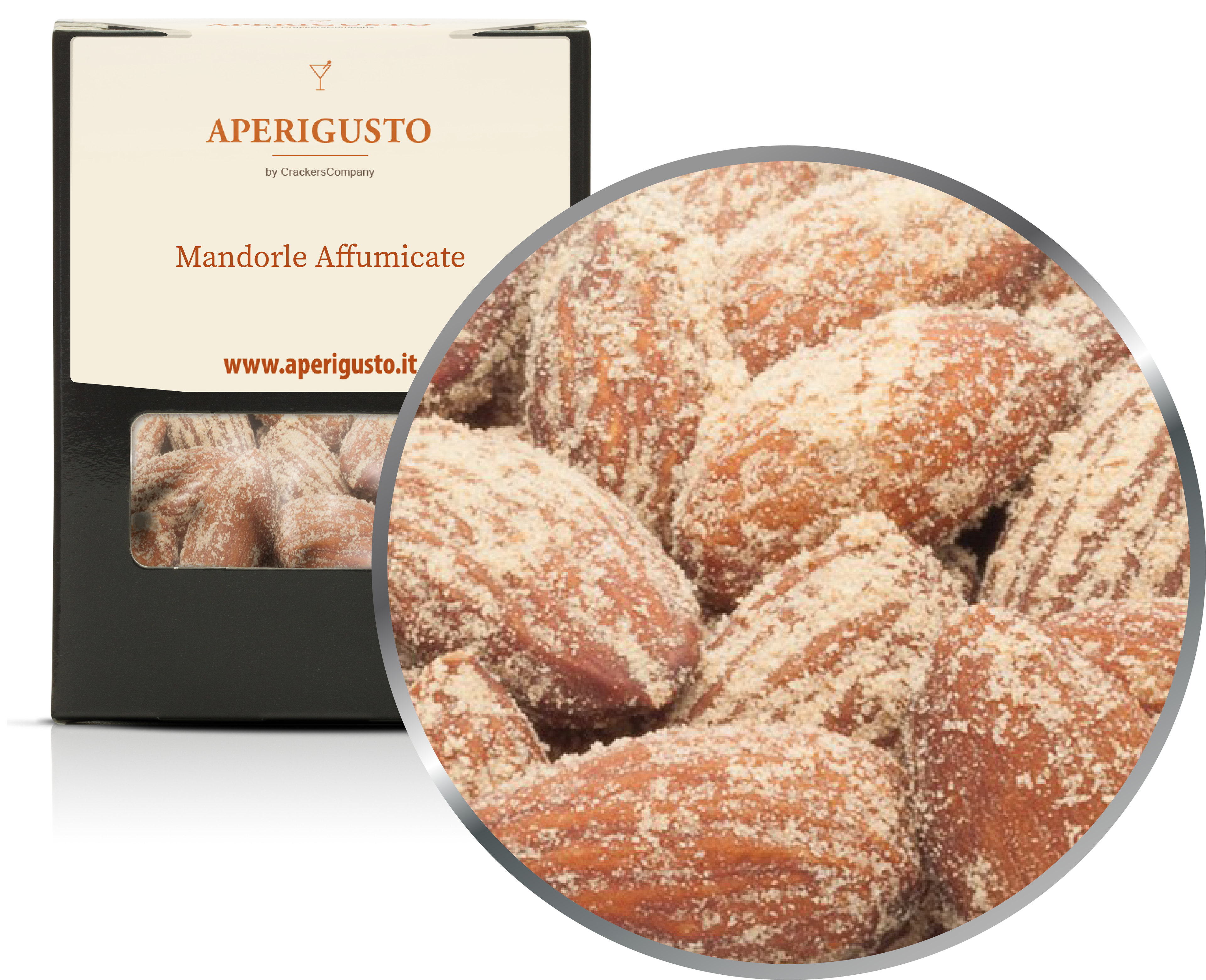 Aperigusto Zoom | P-16110-BOX | Scatola di carta | Mandorle Affumicate