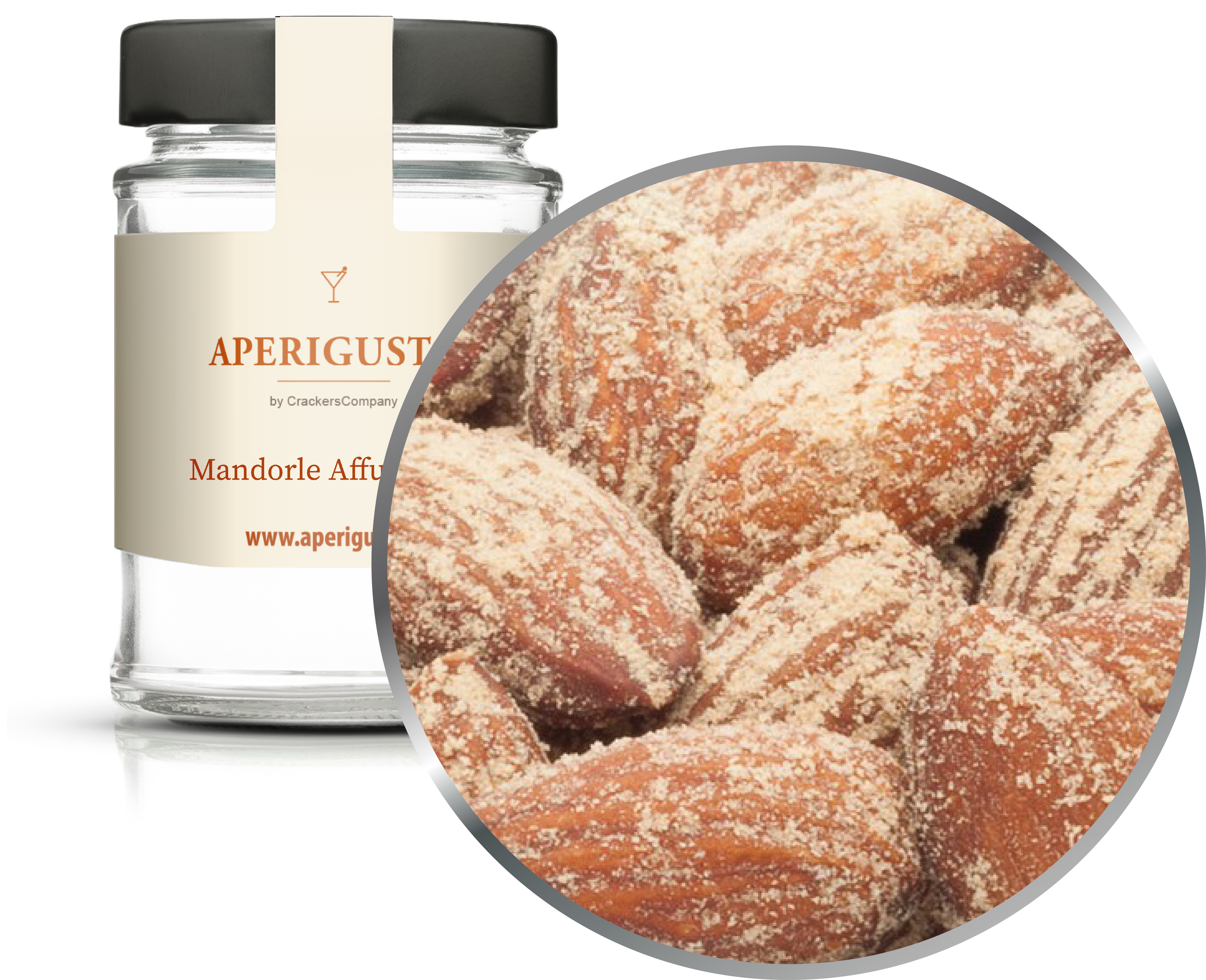 Aperigusto Zoom | P-16110-GLR | Vaso rotondo | Mandorle Affumicate