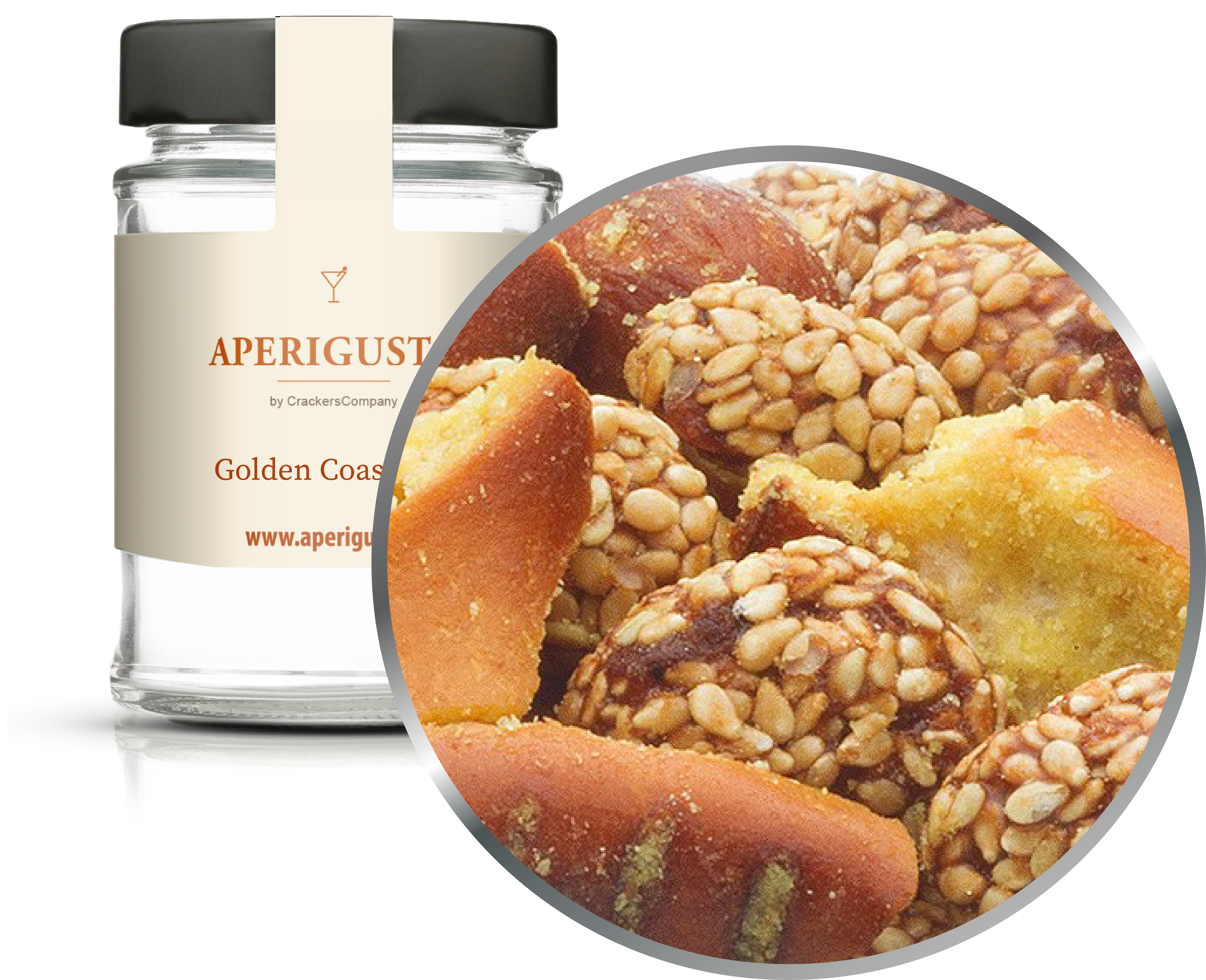 Aperigusto Zoom | P-19012-GLR | Vaso rotondo | Golden Coast Mix