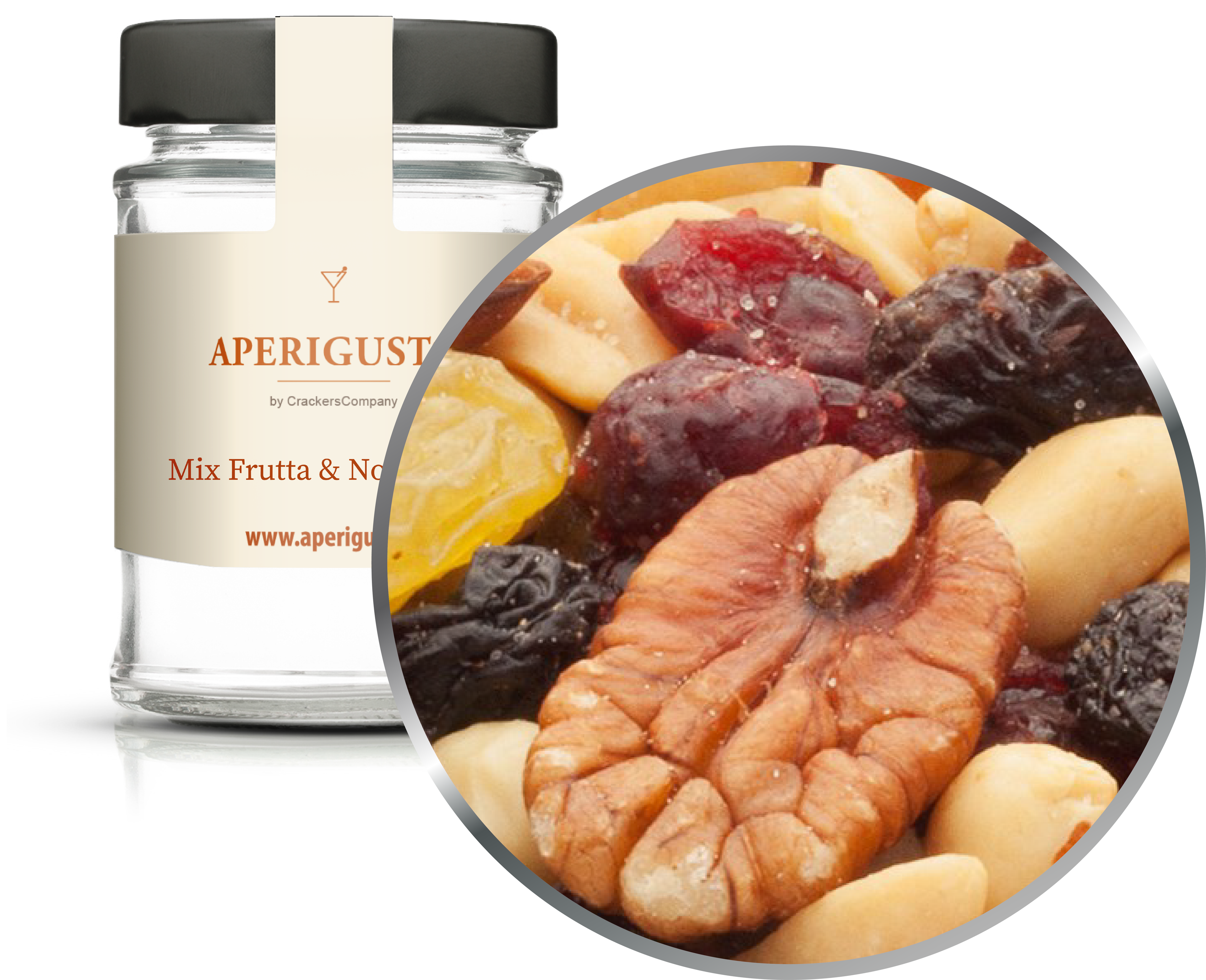 Aperigusto Zoom | P-19040-GLR | Vaso rotondo | Mix Frutta Salato