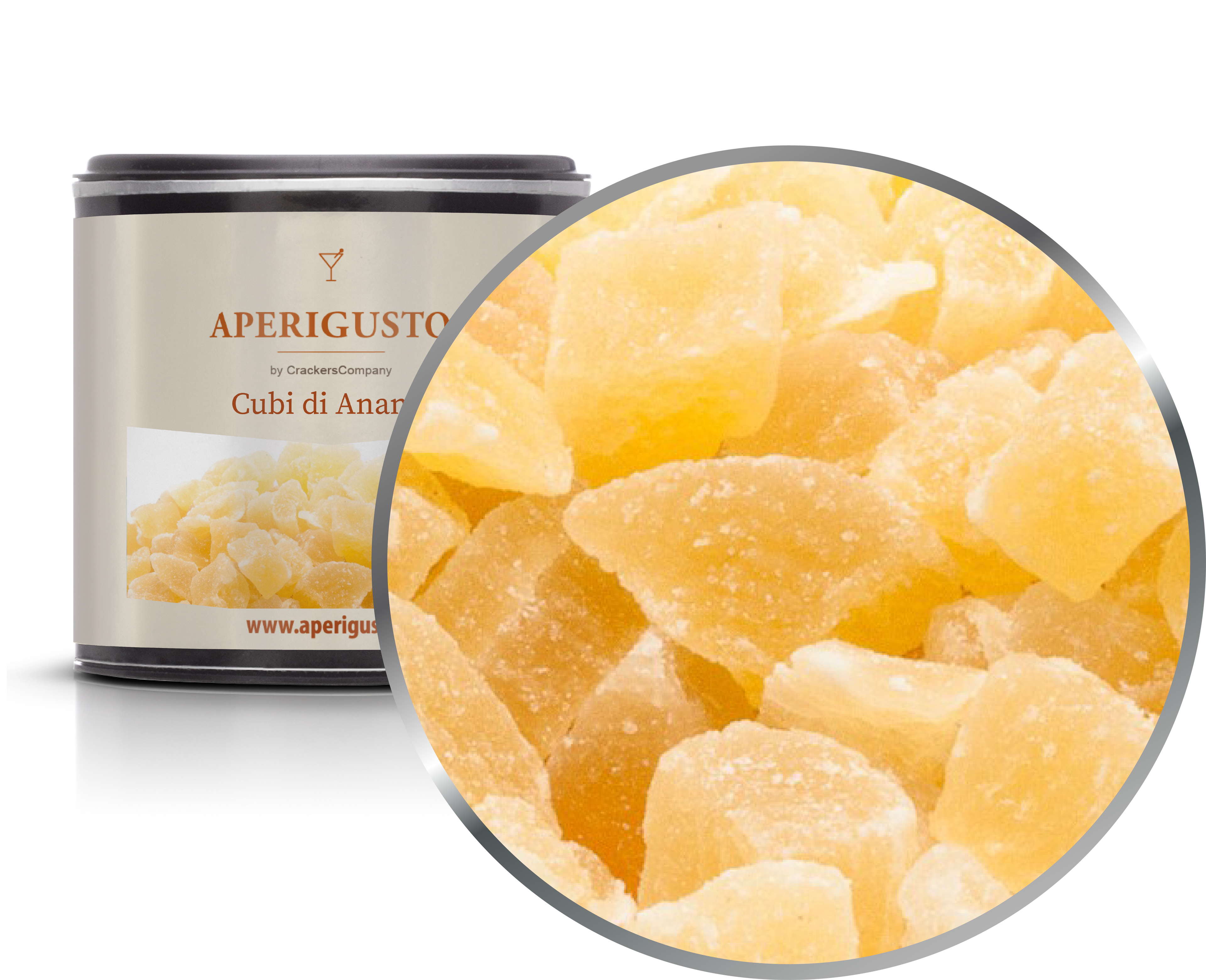 Aperigusto Zoom | P-20145-CCS | Barattolo composite piccolo | Cubi di Ananas