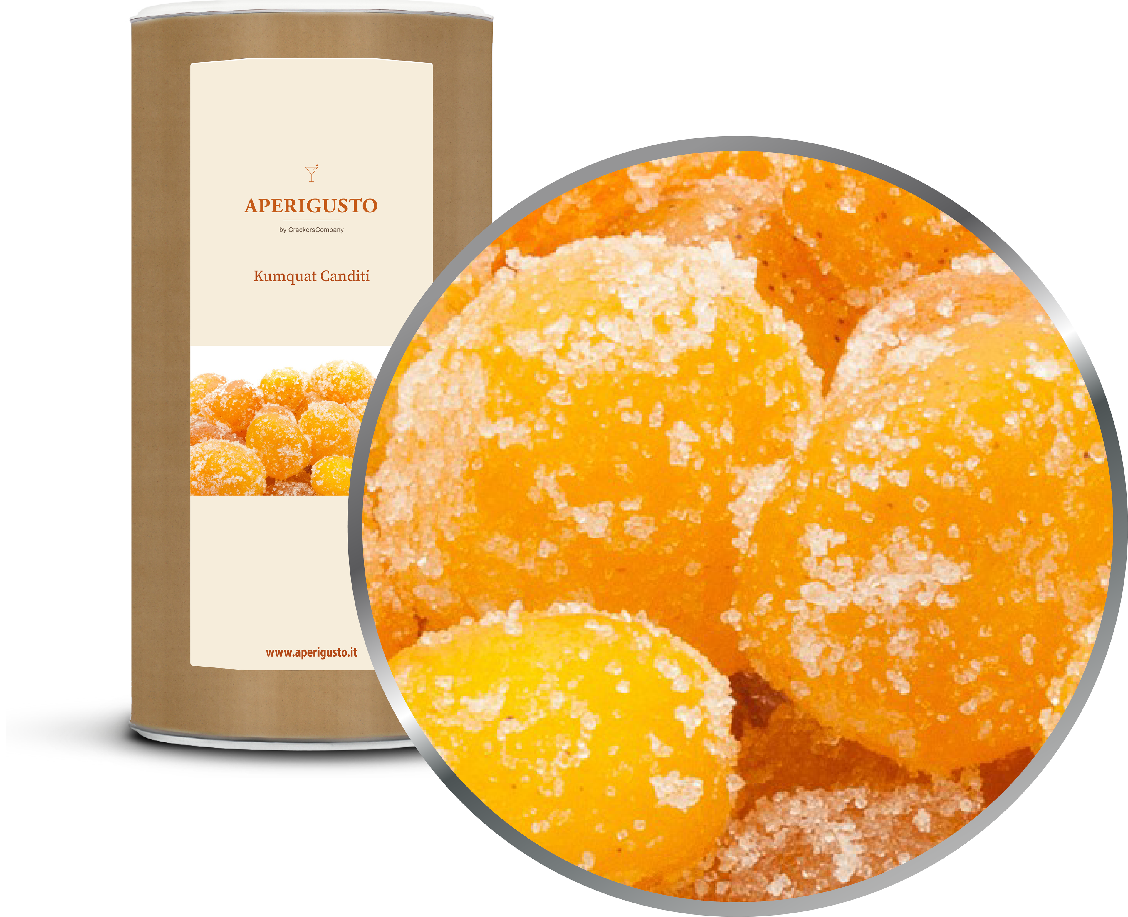 Aperigusto Zoom | P-20160-CCL | Barattolo composite grande | Kumquat Canditi