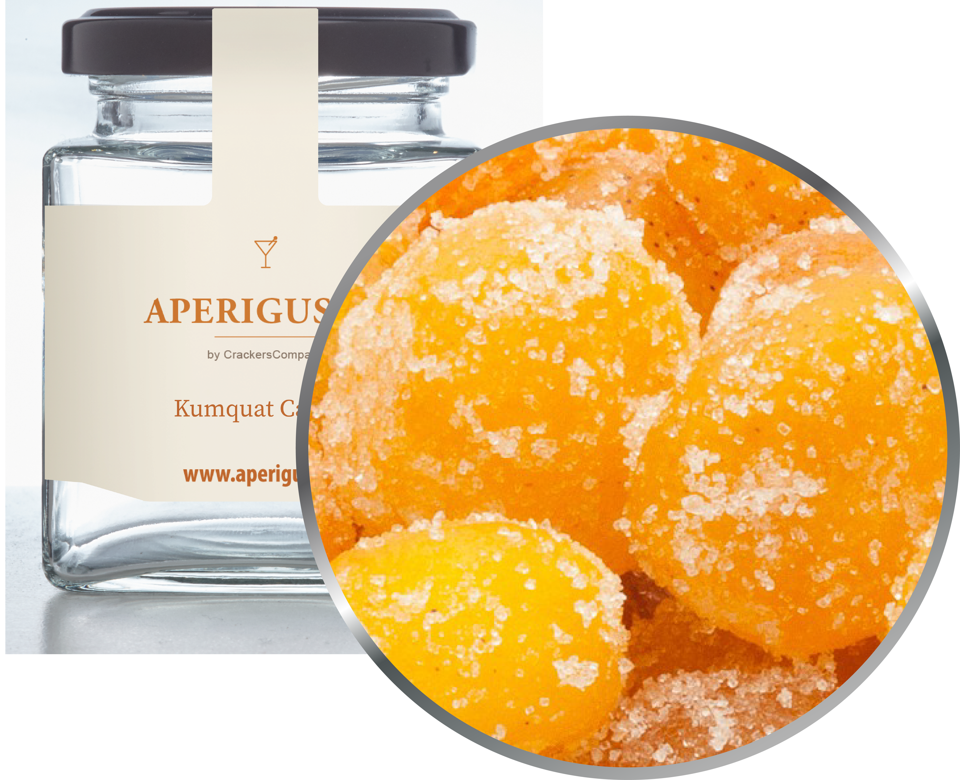 Aperigusto Zoom | P-20160-GLQ | Vaso quadrato | Kumquat Canditi