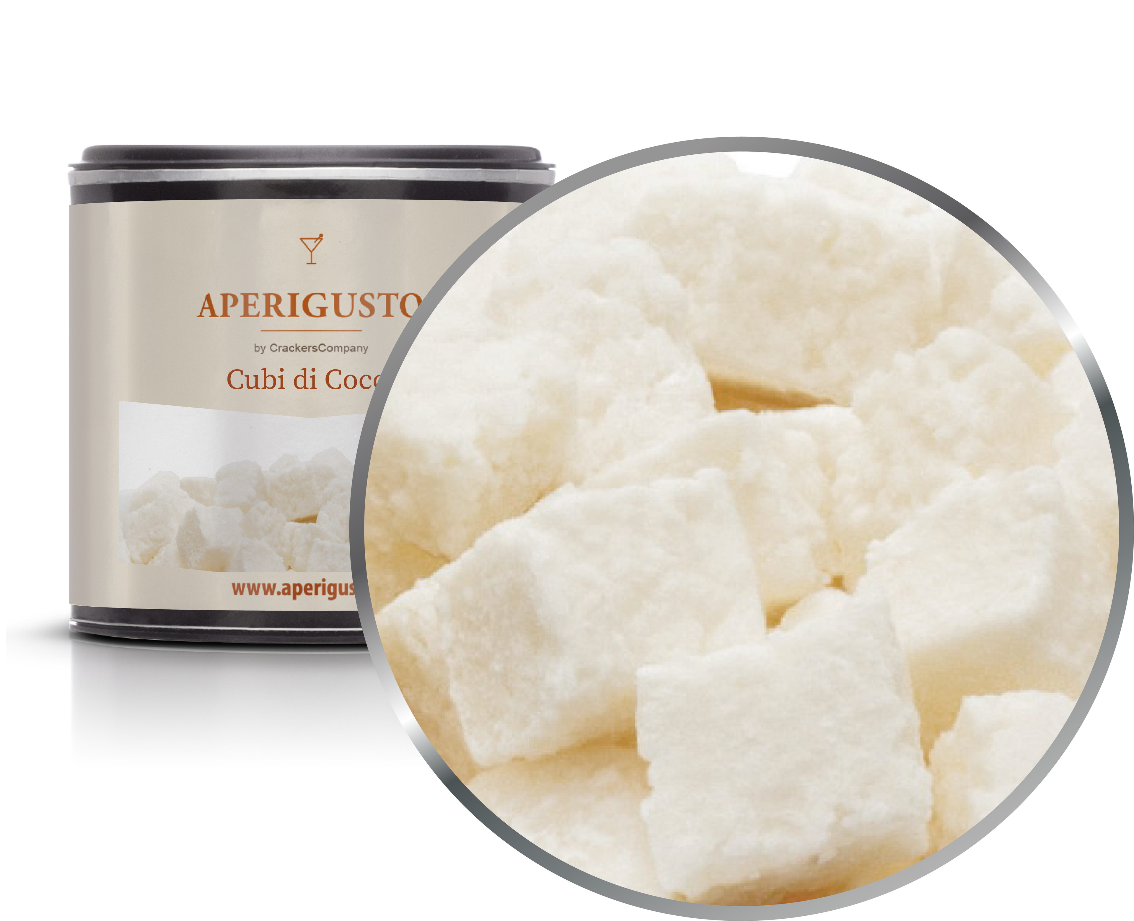 Aperigusto Zoom | P-20175-CCS | Barattolo composite piccolo | Cubi di Cocco
