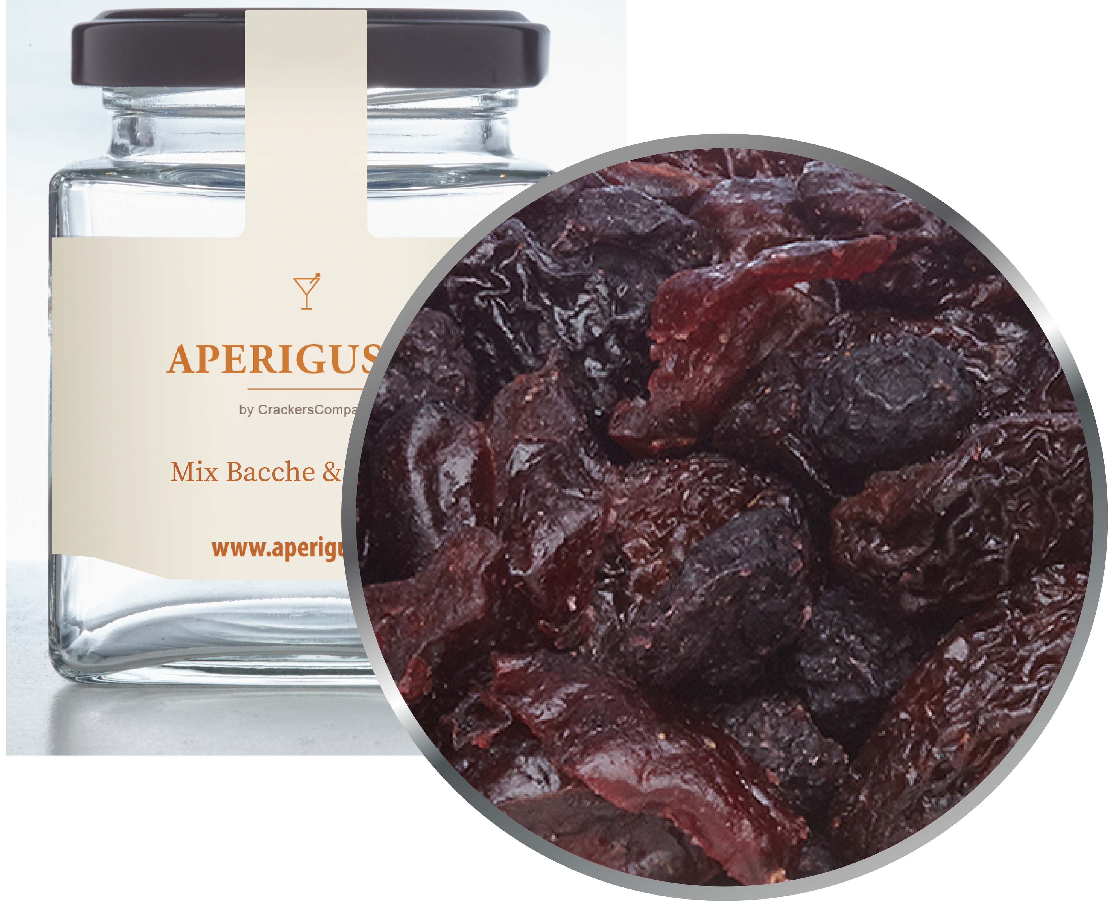 Aperigusto Zoom | P-20178-GLQ | Vaso quadrato | Mix Bacche & Ciliegie