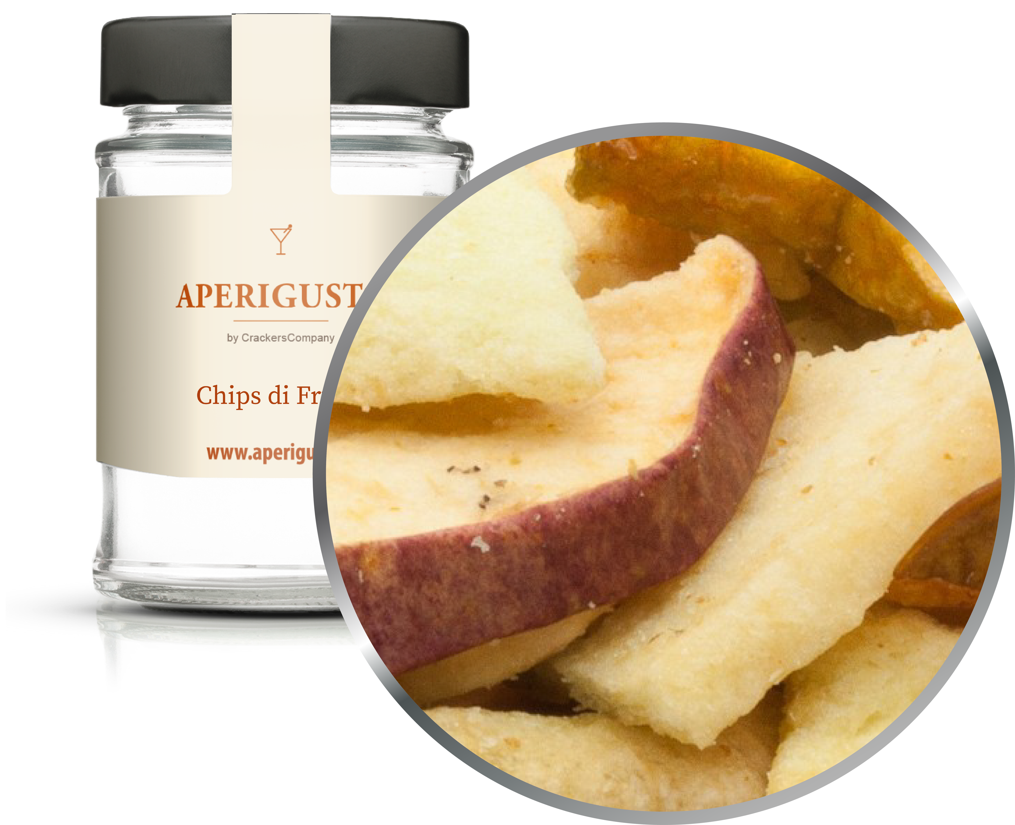 Aperigusto Zoom | P-20200-GLR | Vaso rotondo | Chips di Frutta