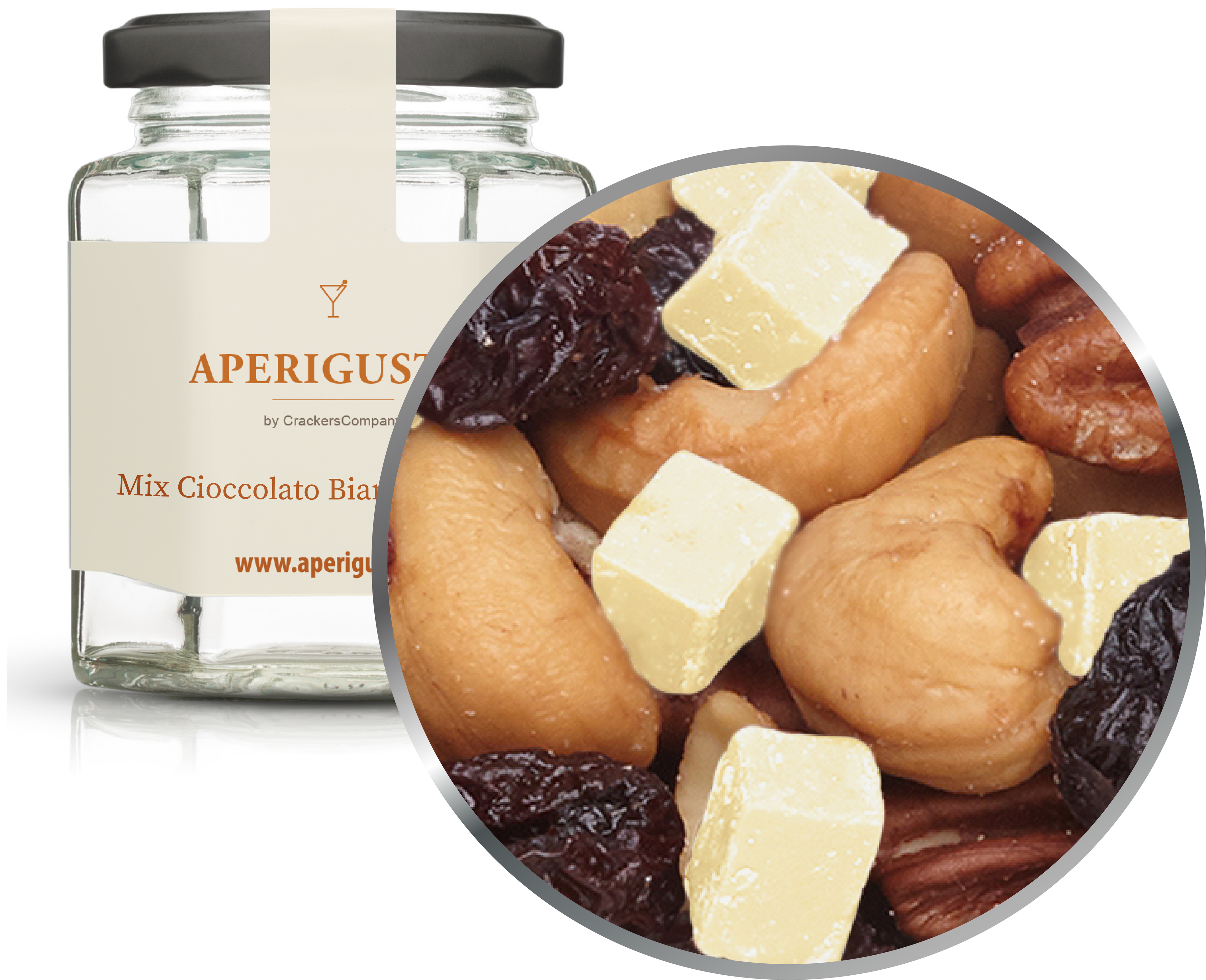 Aperigusto Zoom | P-20351-GLE | Vaso esagonale | Mix Cioccolato Bianco