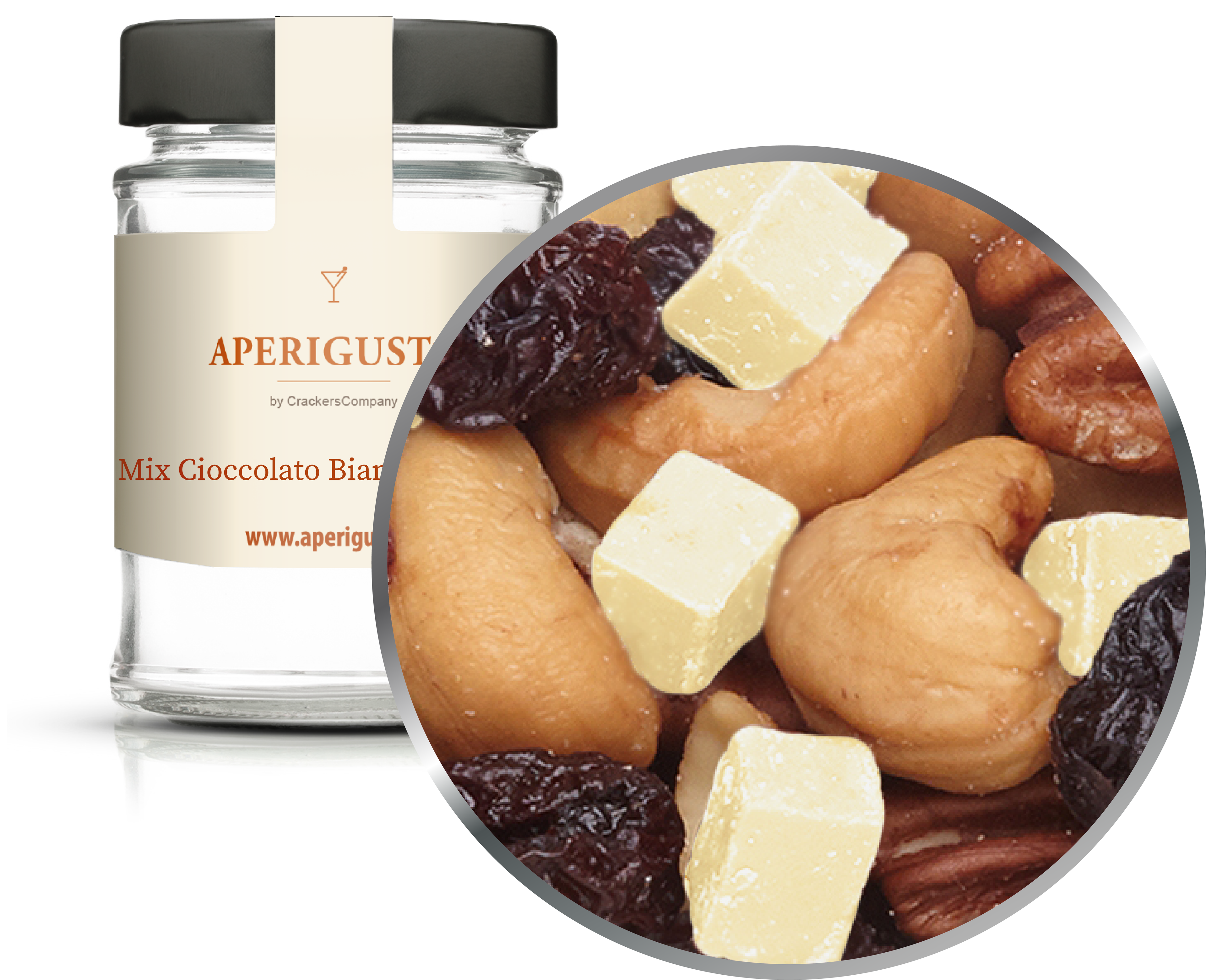 Aperigusto Zoom | P-20351-GLR | Vaso rotondo | Mix Cioccolato Bianco