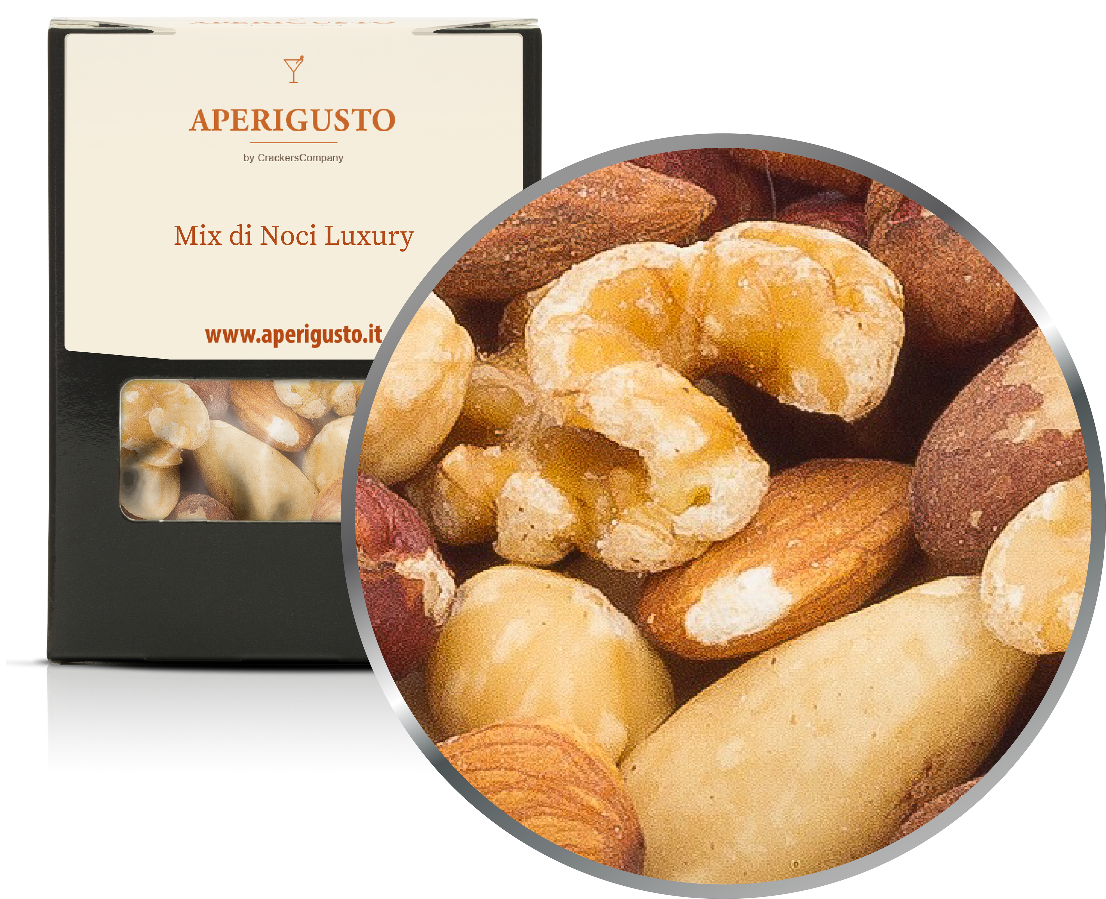 Aperigusto Zoom | P-20410-BOX | Scatola di carta | Mix di Noci Luxury