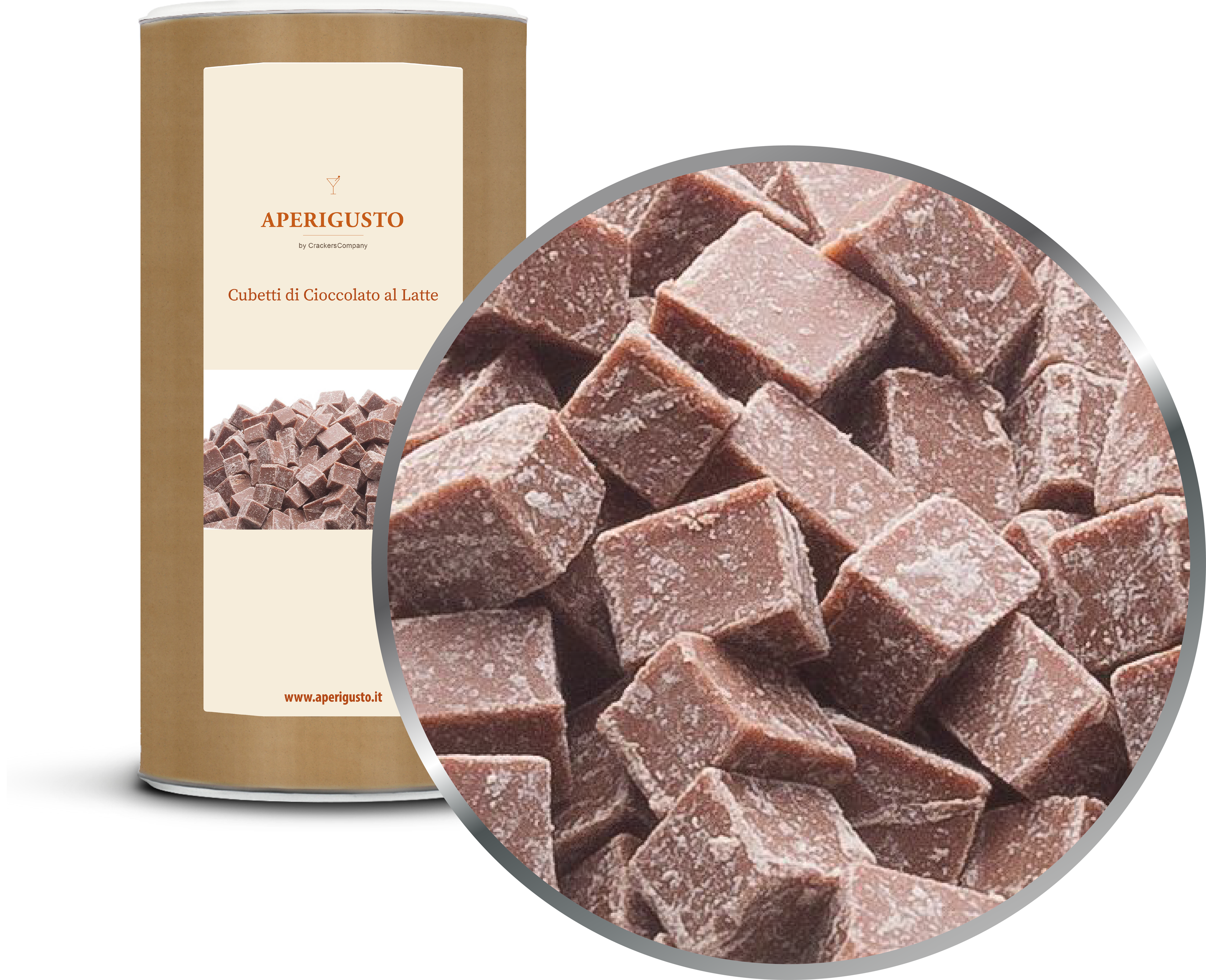 Aperigusto Zoom | P-31051-CCL | Barattolo composite grande | Cubetti al Latte