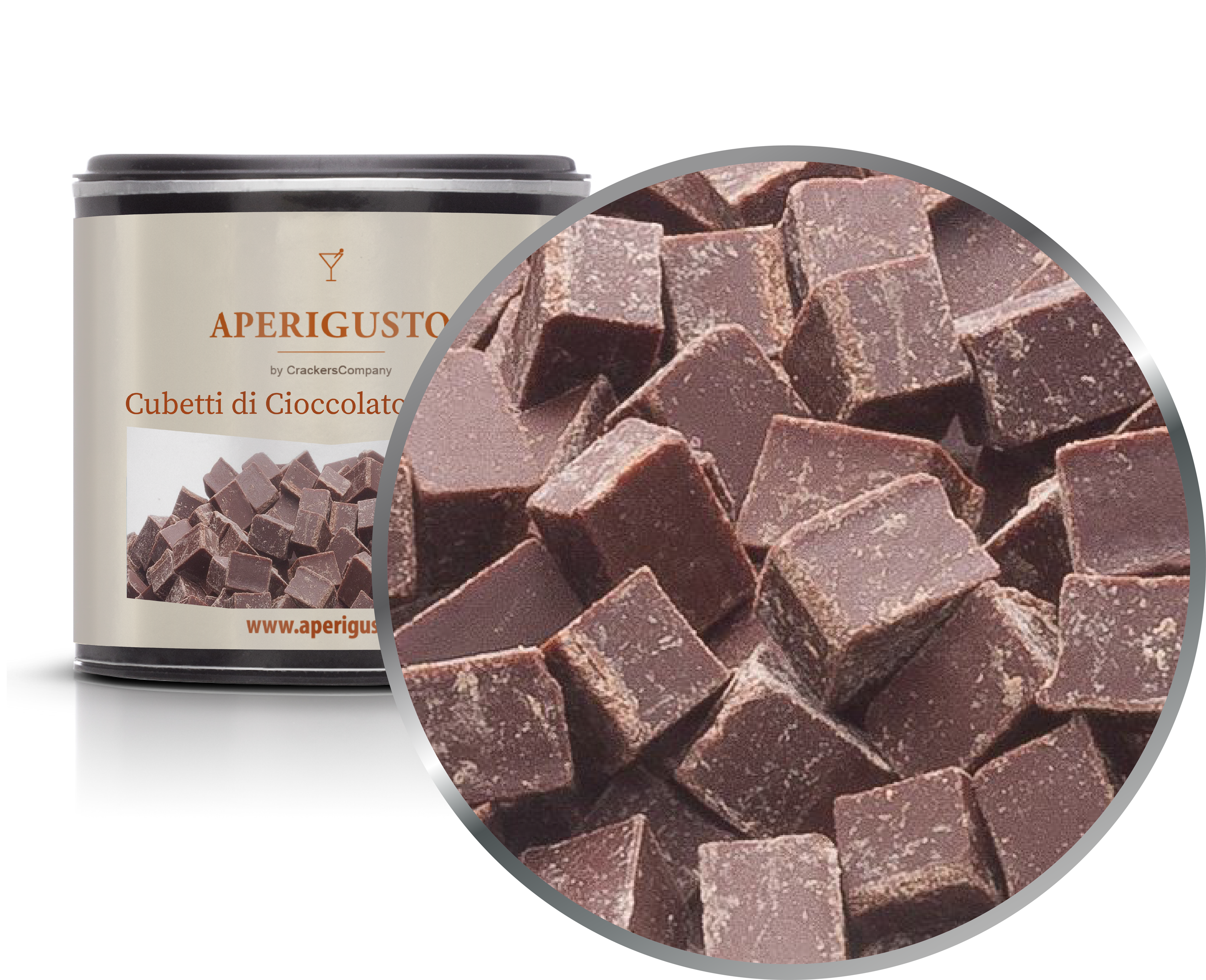Aperigusto Zoom | P-31053-CCS | Barattolo composite piccolo | Cubetti Fondenti