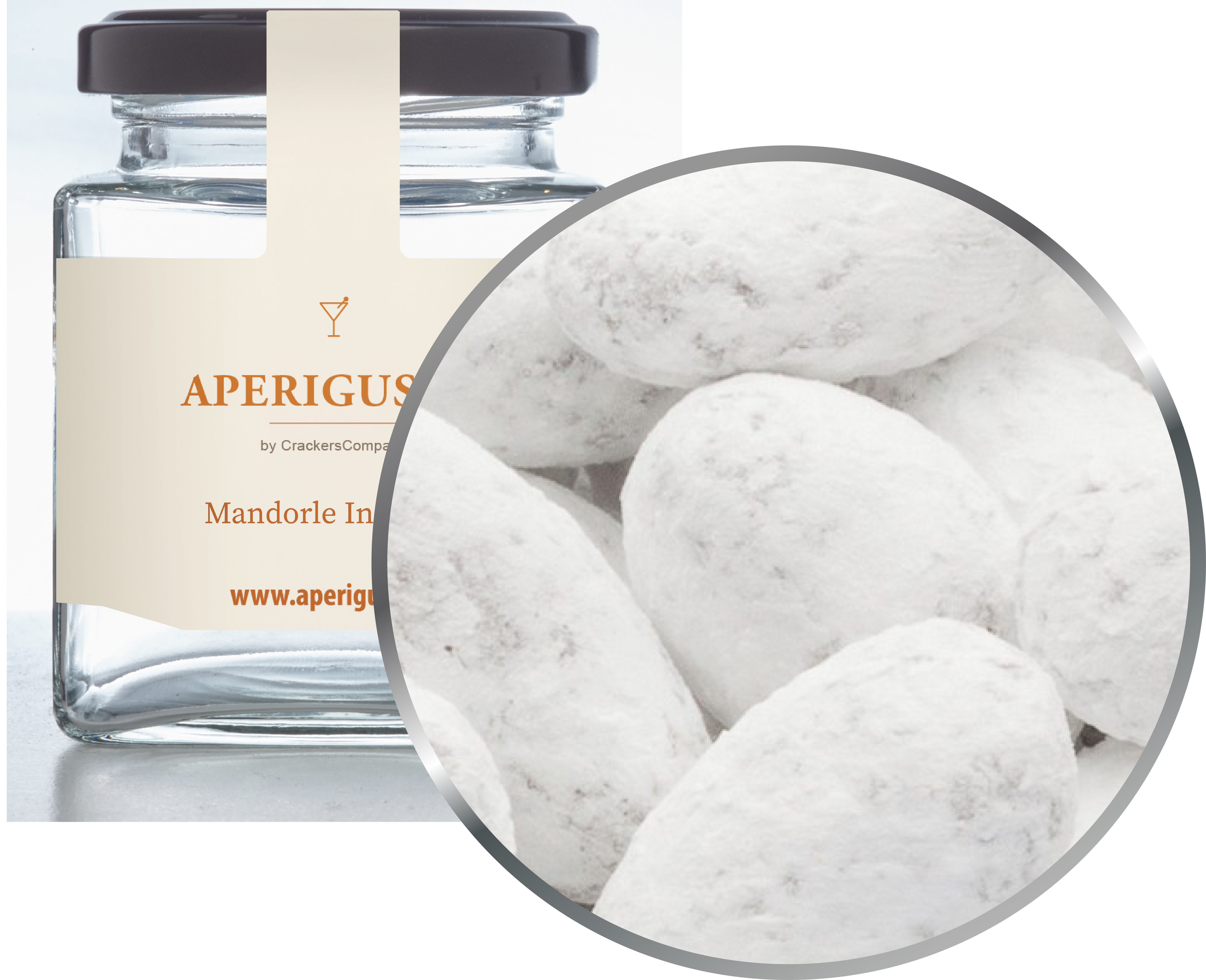 Aperigusto Zoom | P-31115-GLQ | Vaso quadrato | Mandorle Innevate
