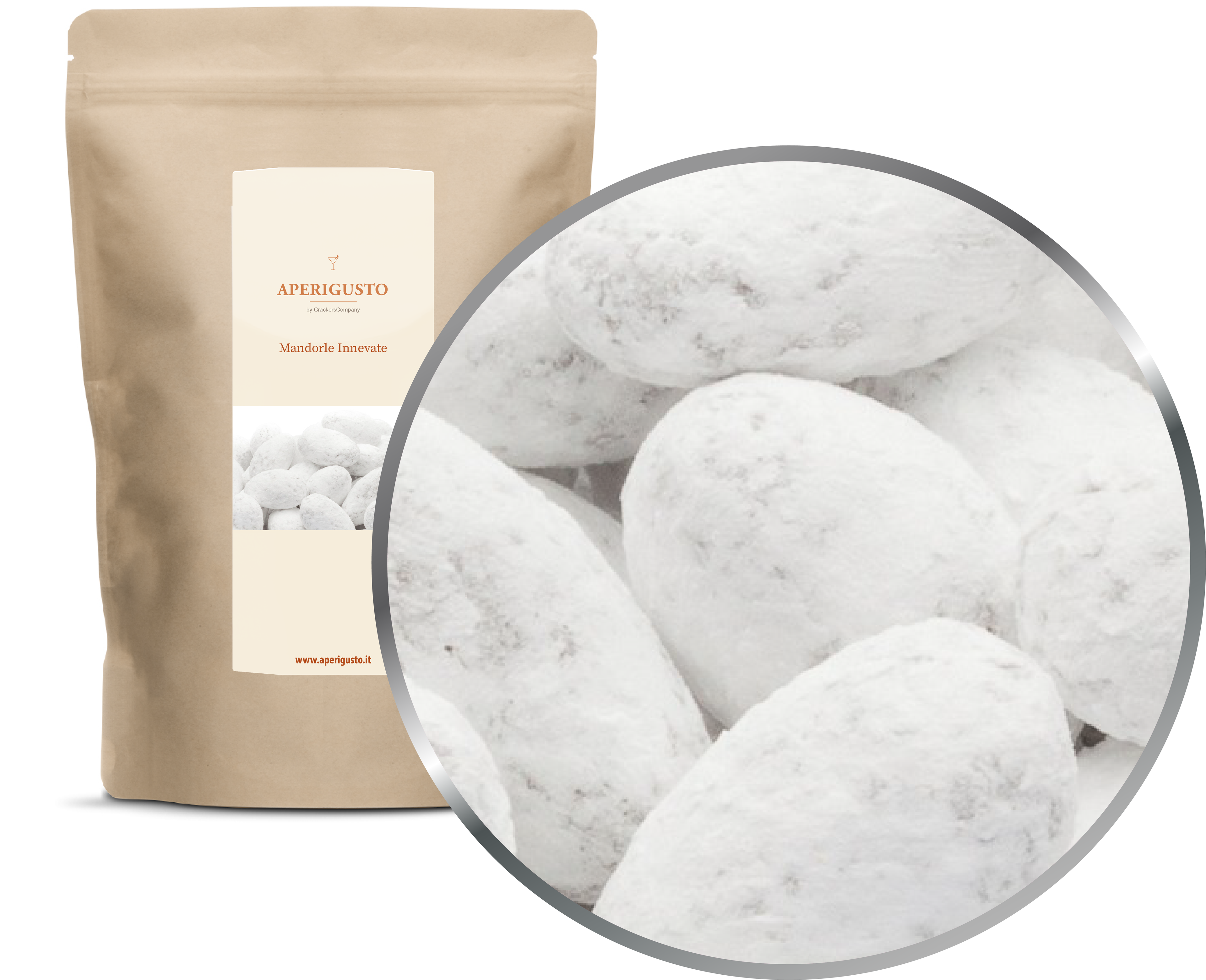 Aperigusto Zoom | P-31115-ZIP | Sacchetto ZIP | Mandorle Innevate