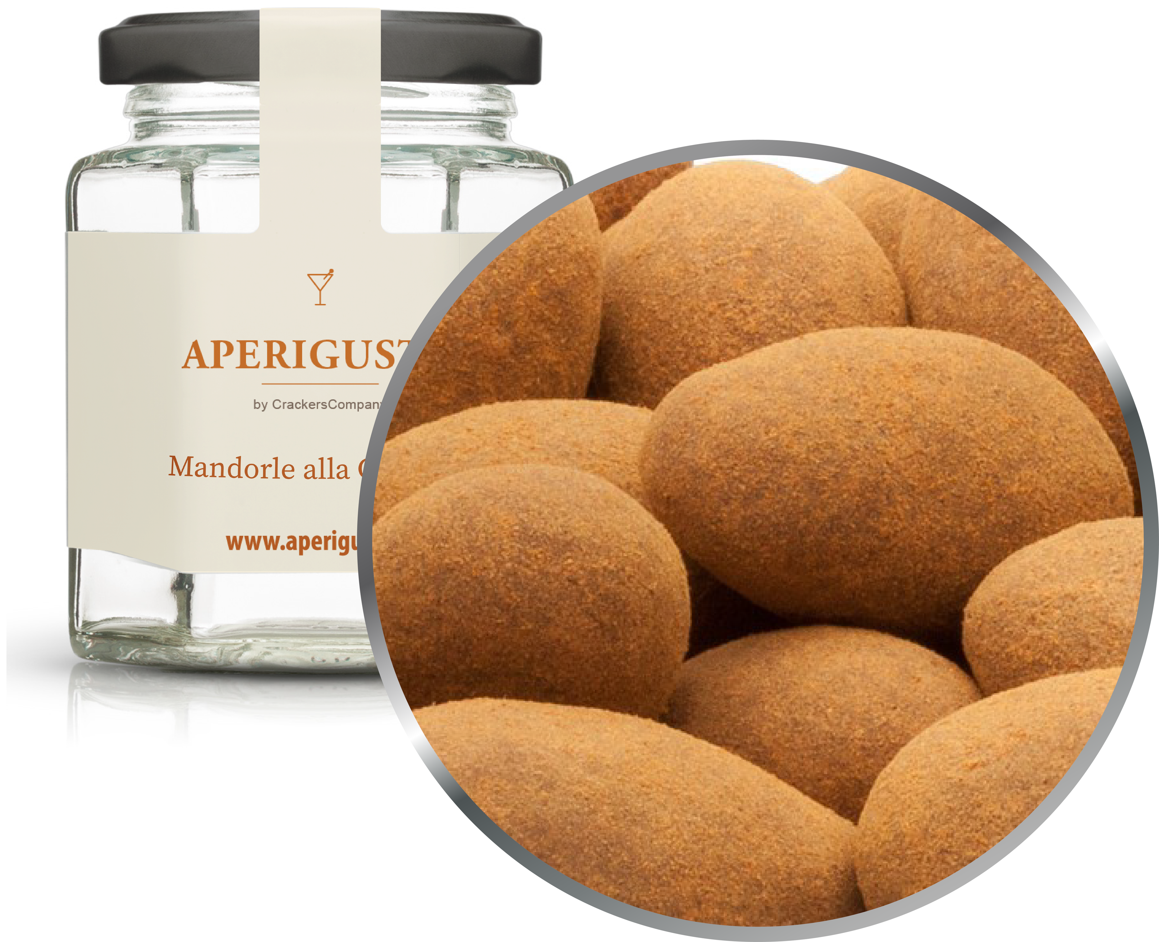 Aperigusto Zoom | P-31120-GLE | Vaso esagonale | Mandorle alla Cannella