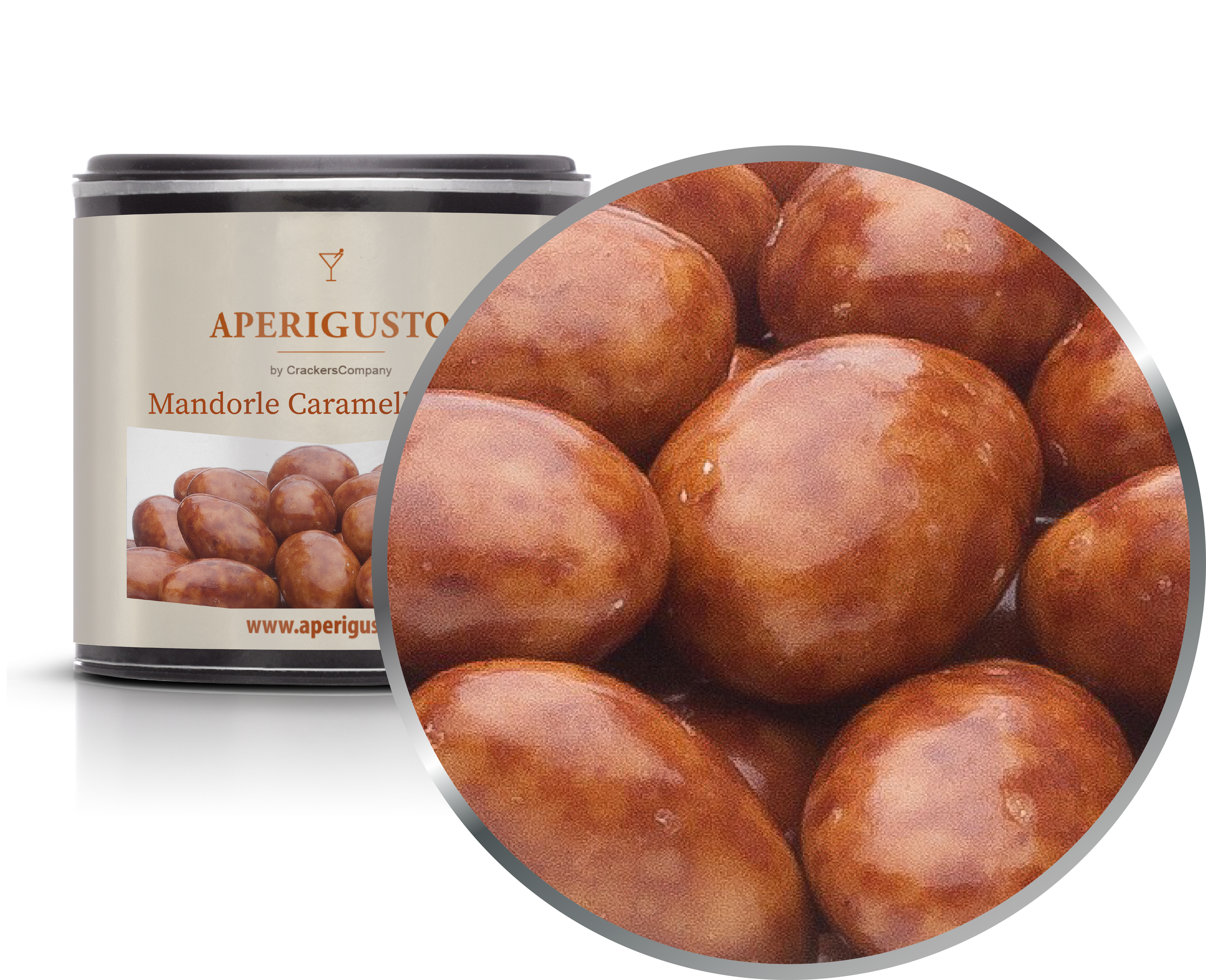 Aperigusto Zoom | P-31122-CCS | Barattolo composite piccolo | Mandorle Caramello