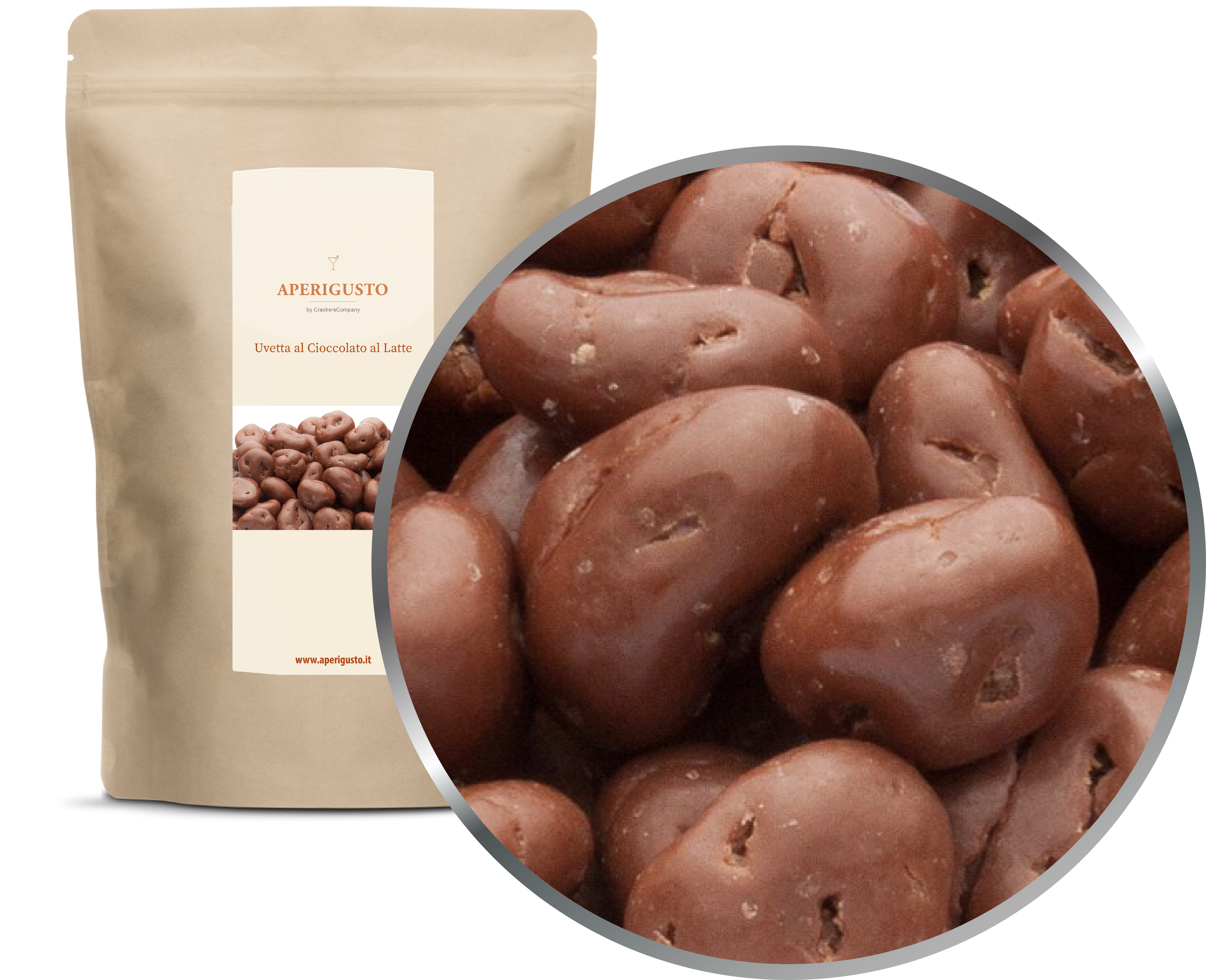 Aperigusto Zoom | P-31130-ZIP | Sacchetto ZIP | Uvetta al Cioccolato