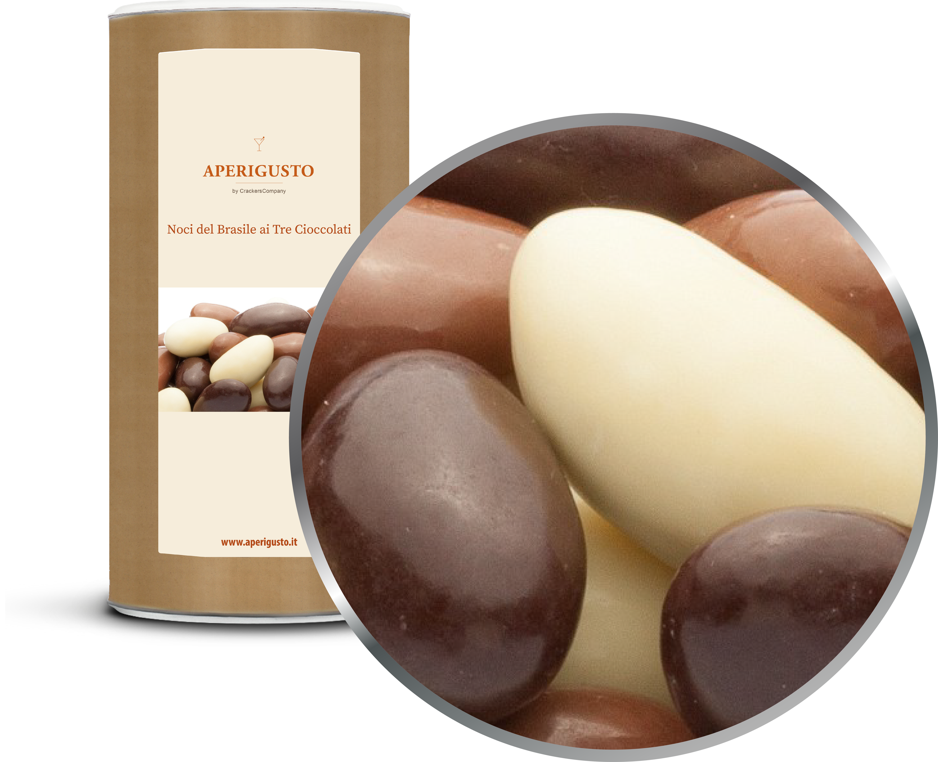 Aperigusto Zoom | P-31158-CCL | Barattolo composite grande | Brasile 3 Cioccolati
