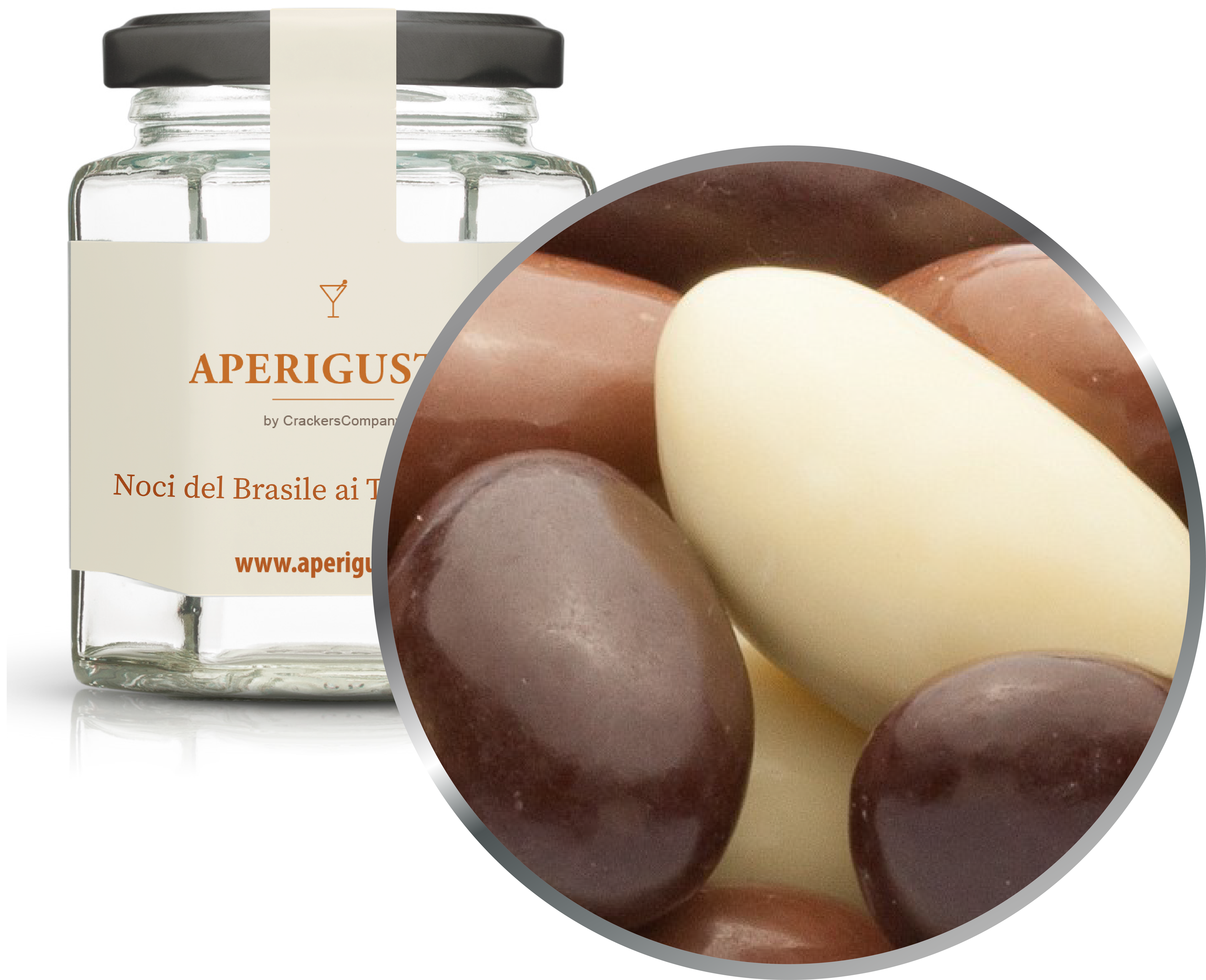 Aperigusto Zoom | P-31158-GLE | Vaso esagonale | Brasile 3 Cioccolati