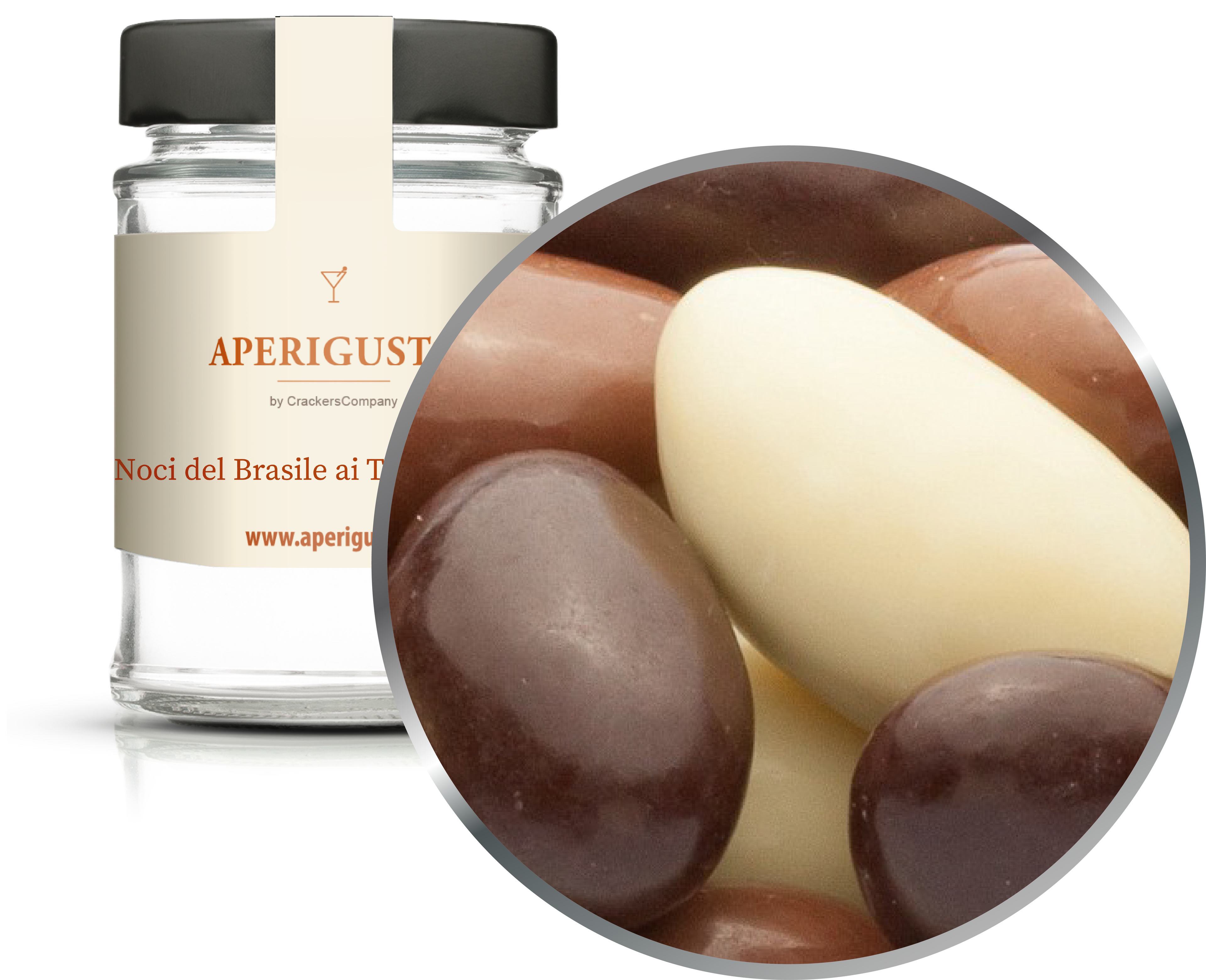 Aperigusto Zoom | P-31158-GLR | Vaso rotondo | Brasile 3 Cioccolati