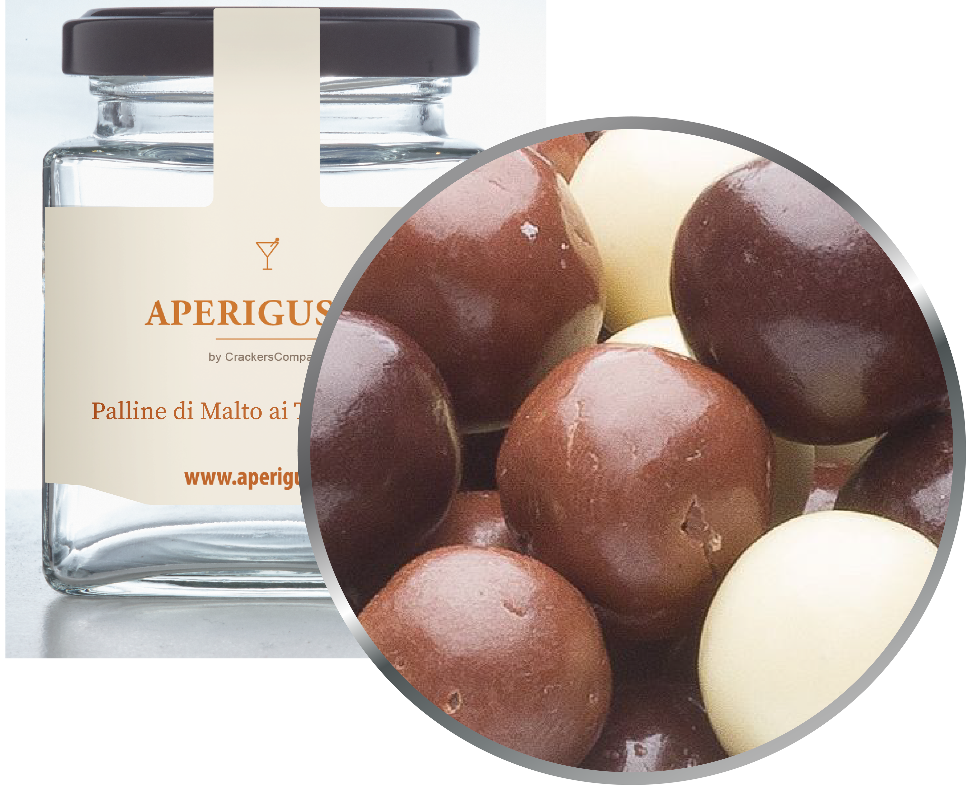 Aperigusto Zoom | P-31161-GLQ | Vaso quadrato | Malto 3 Cioccolati