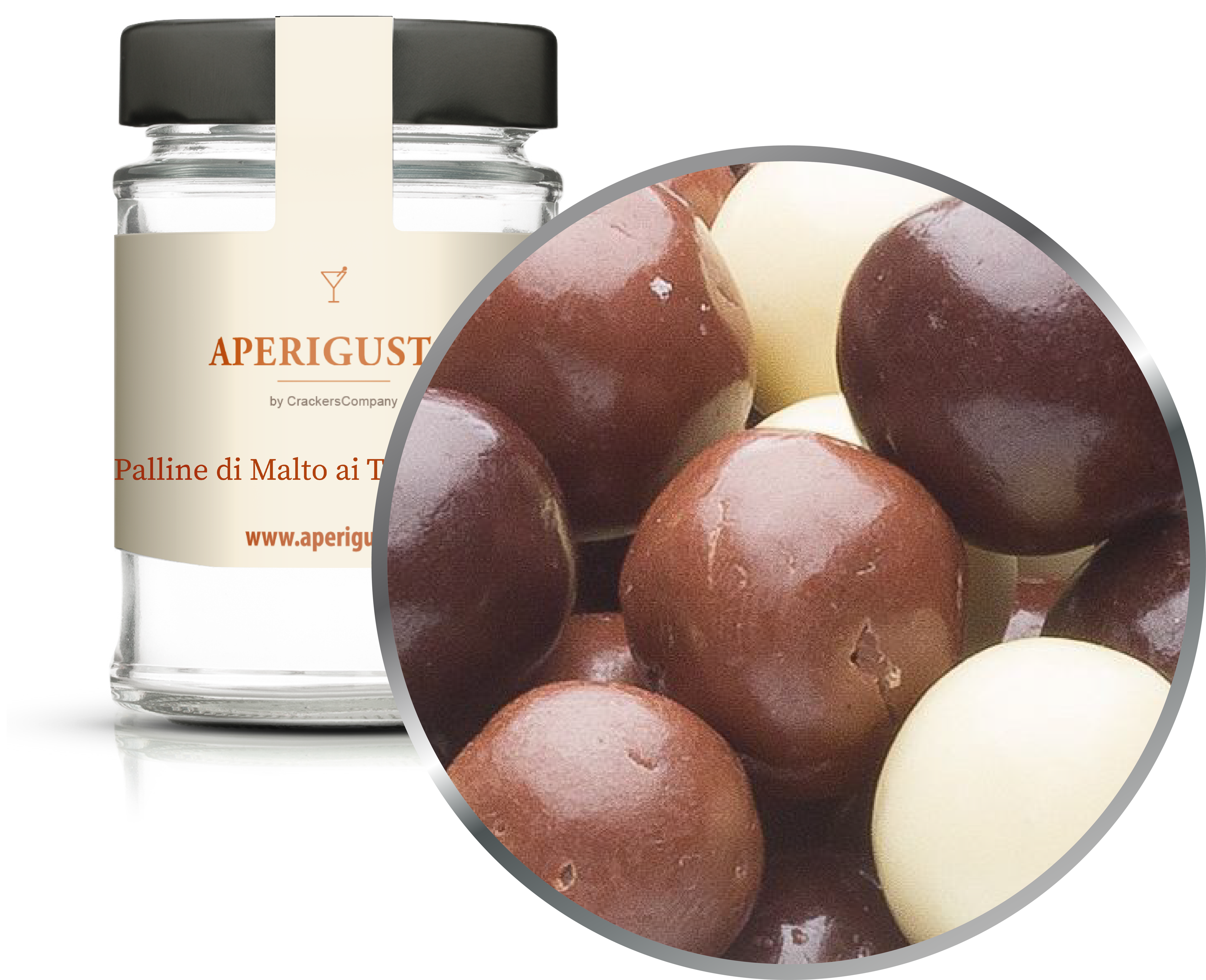 Aperigusto Zoom | P-31161-GLR | Vaso rotondo | Malto 3 Cioccolati