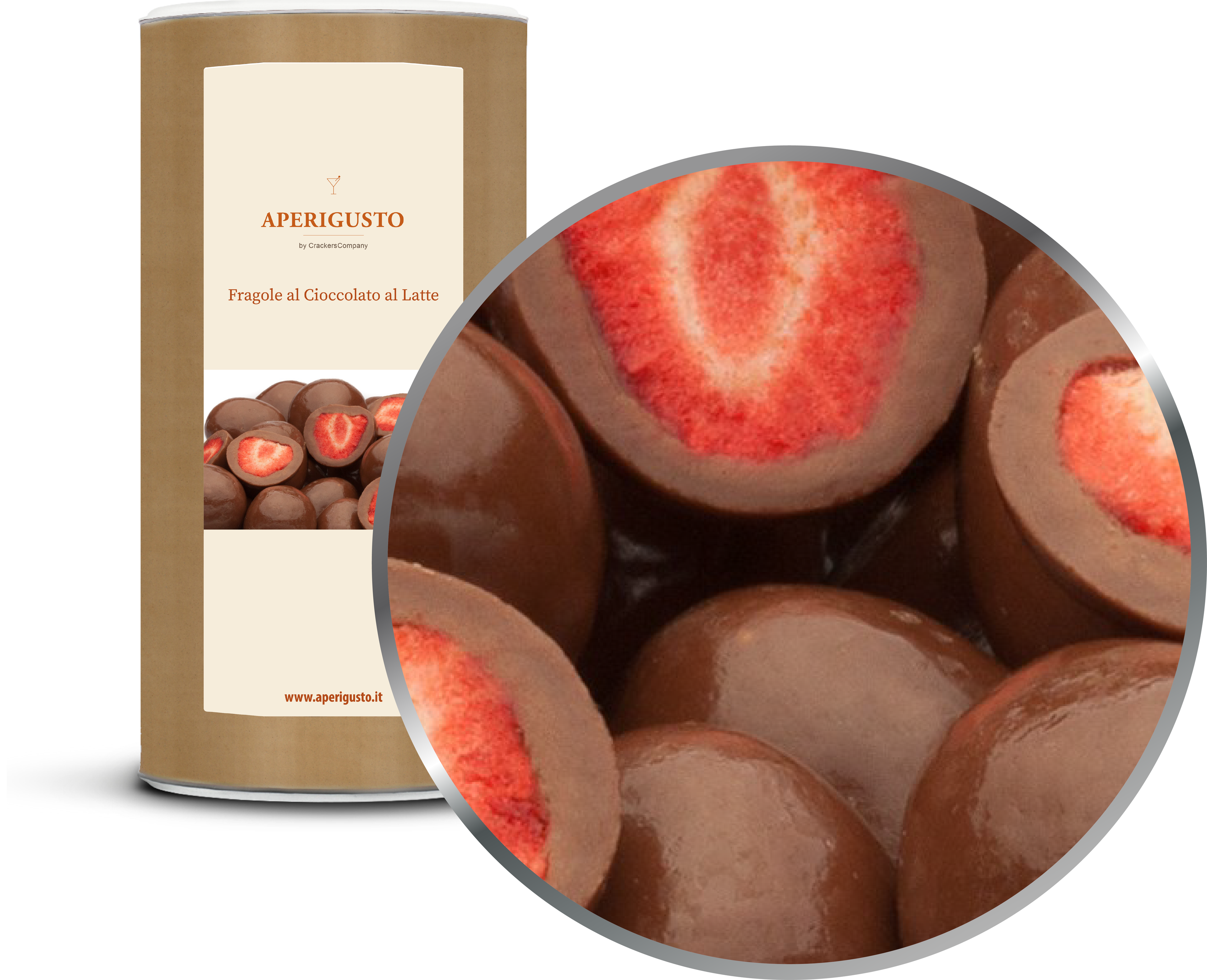 Aperigusto Zoom | P-31173-CCL | Barattolo composite grande | Fragole al Cioccolato