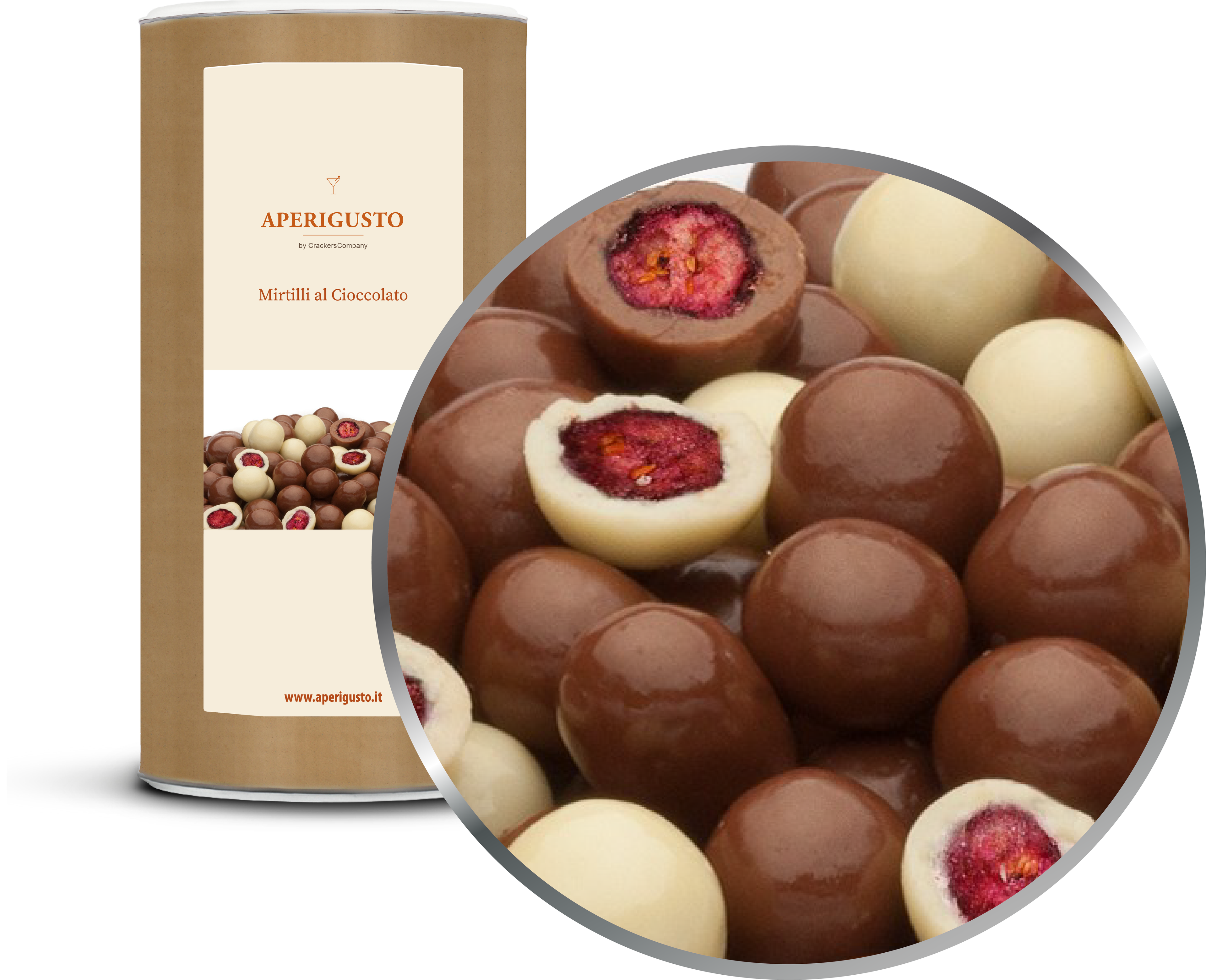 Aperigusto Zoom | P-31207-CCL | Barattolo composite grande | Mirtilli al Cioccolato