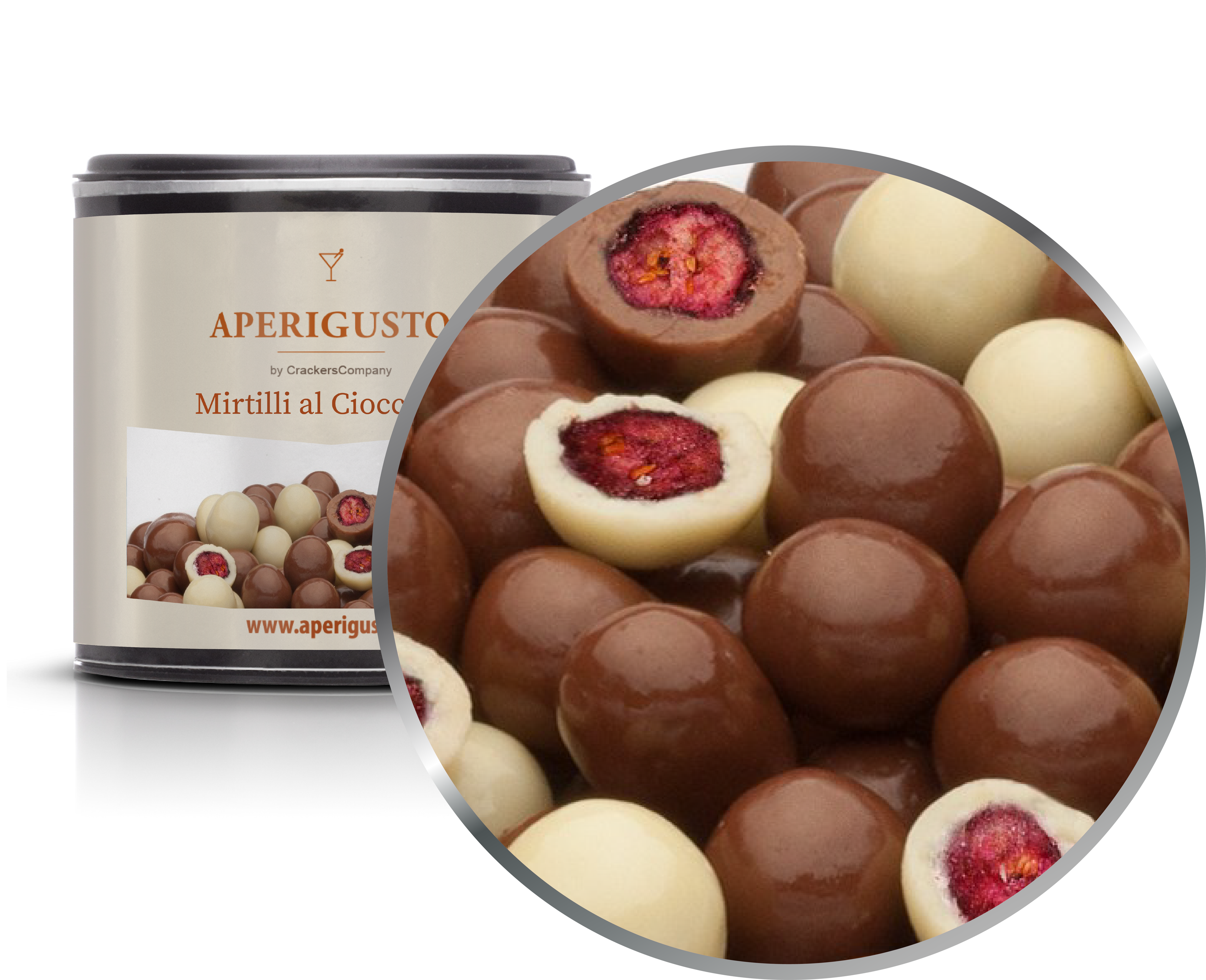 Aperigusto Zoom | P-31207-CCS | Barattolo composite piccolo | Mirtilli al Cioccolato
