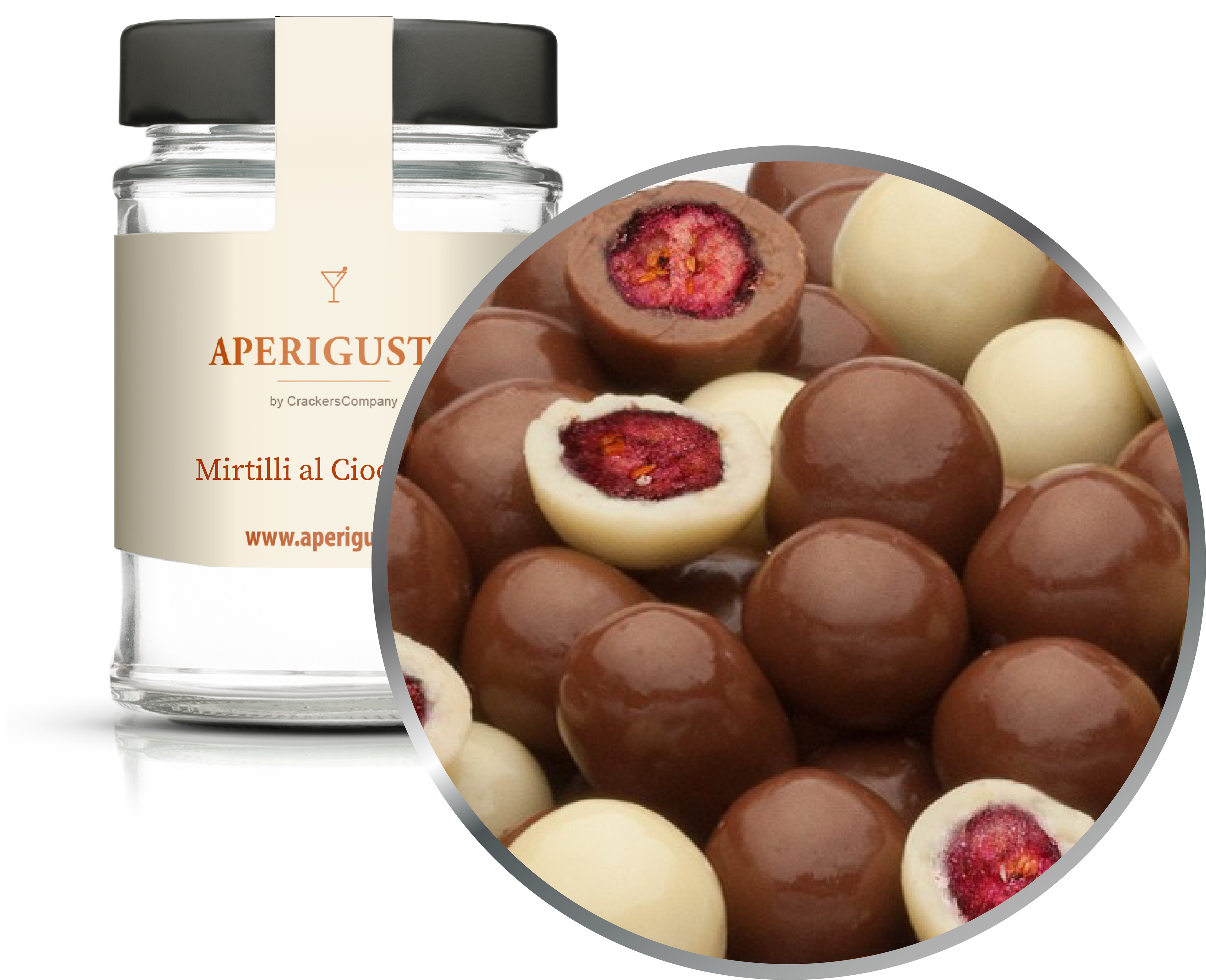 Aperigusto Zoom | P-31207-GLR | Vaso rotondo | Mirtilli al Cioccolato