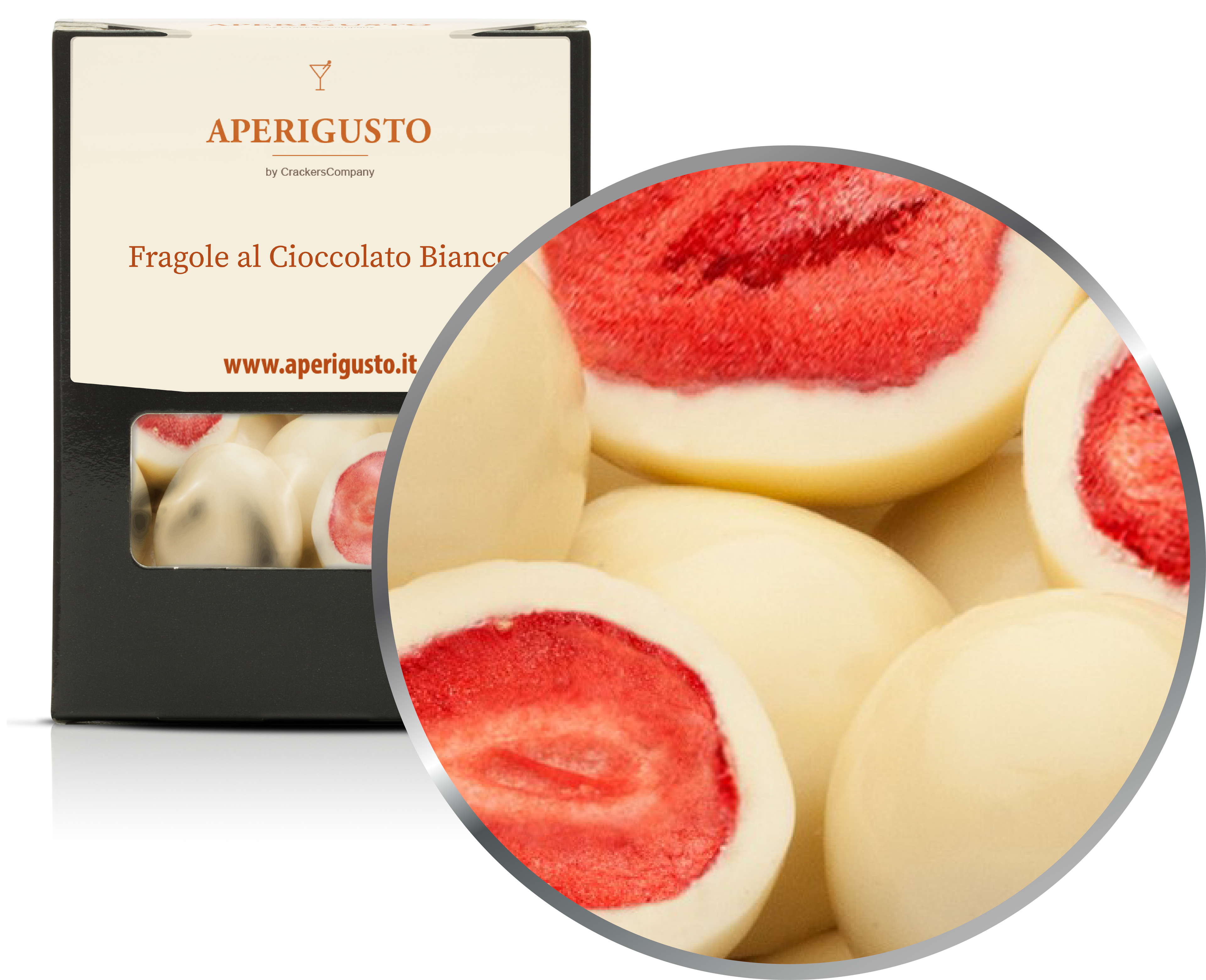 Aperigusto Zoom | P-31209-BOX | Scatola di carta | Fragole Bianche