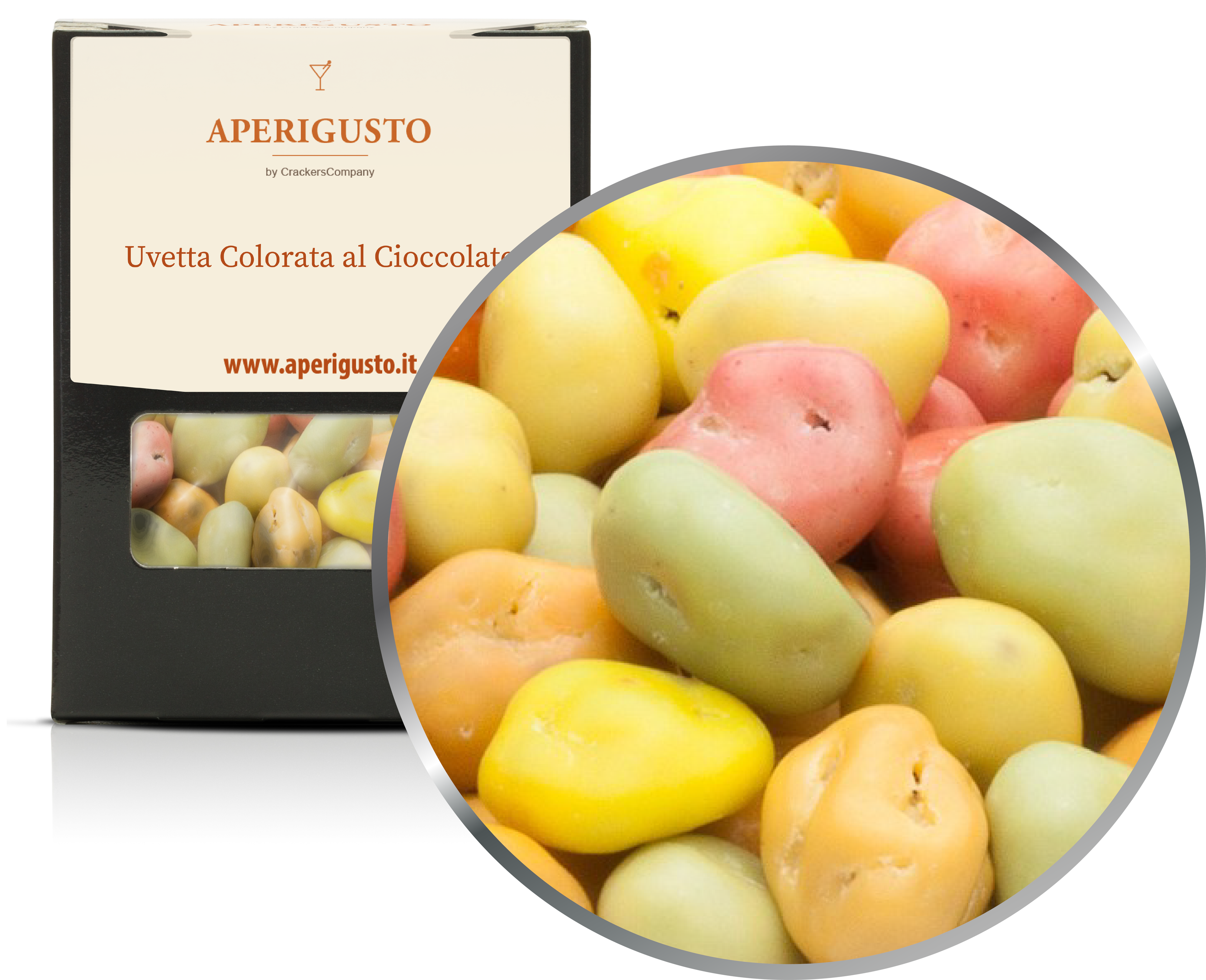 Aperigusto Zoom | P-31235-BOX | Scatola di carta | Uvetta Colorata